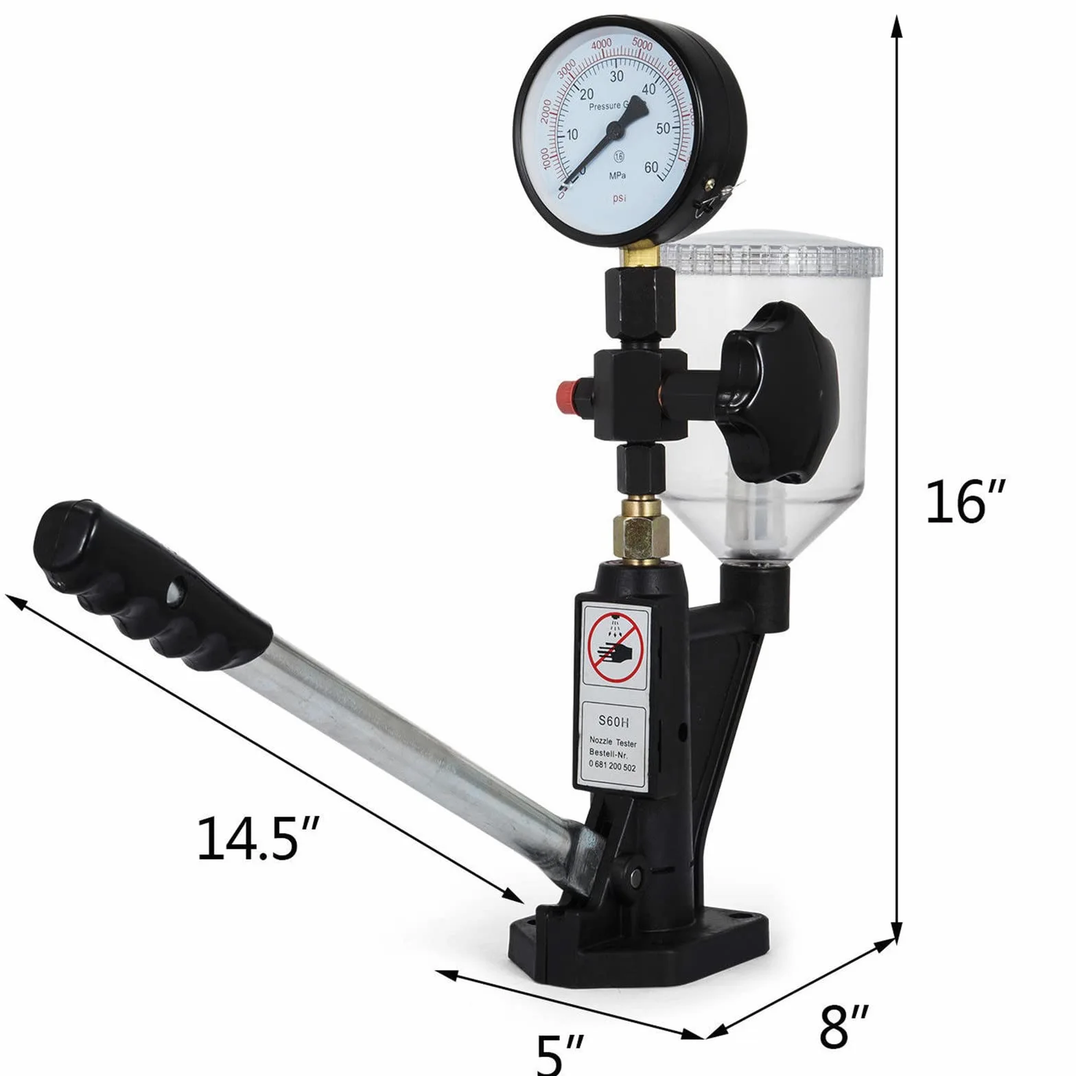 TAHALI Probador de inyectores diésel Probador de inyectores Common Rail CR-C Probador de boquillas diésel multifunción Profesional + Probador de inyectores de Combustible S60H