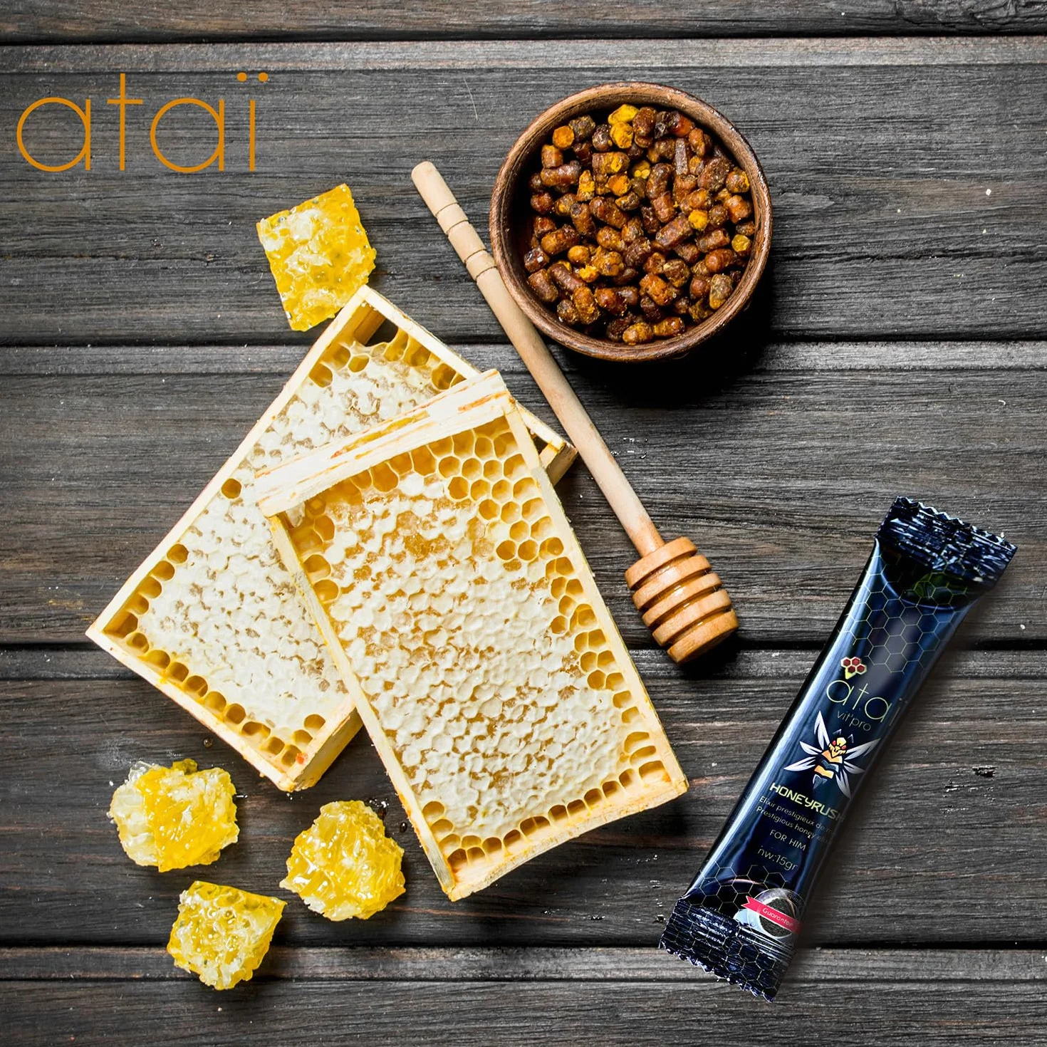 HONEY BEERUSH Miel Afrodisíaco Potenciador Energético Libido Intensa Hombre 12 sobres 15g