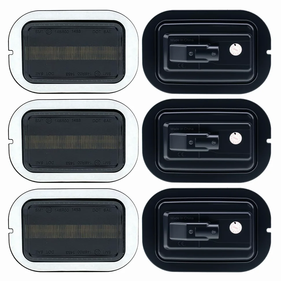 Juego de 6 luces de posición laterales LED para 17-25 V-W C-rafter SY/SZ 19-24 e-C-rafter, 17-25 MAN TGE, luces de plantilla canbus antierror con barra luminosa, diseño ahumado, 12 V/24 V