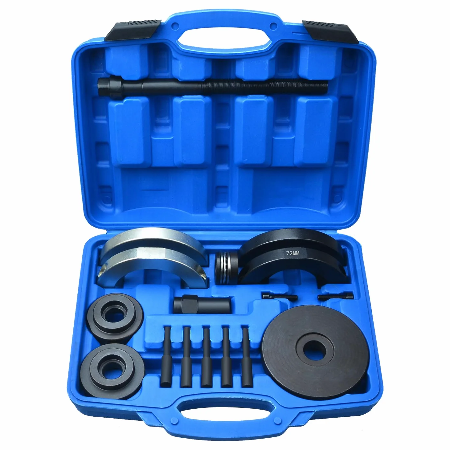 Kit de herramientas de extracción de rodamientos de rueda delantera de 72 mm, juego de extractor de rodamientos compatible con Audi A1 A2 Seat Ibiza VW Skoda Fabia