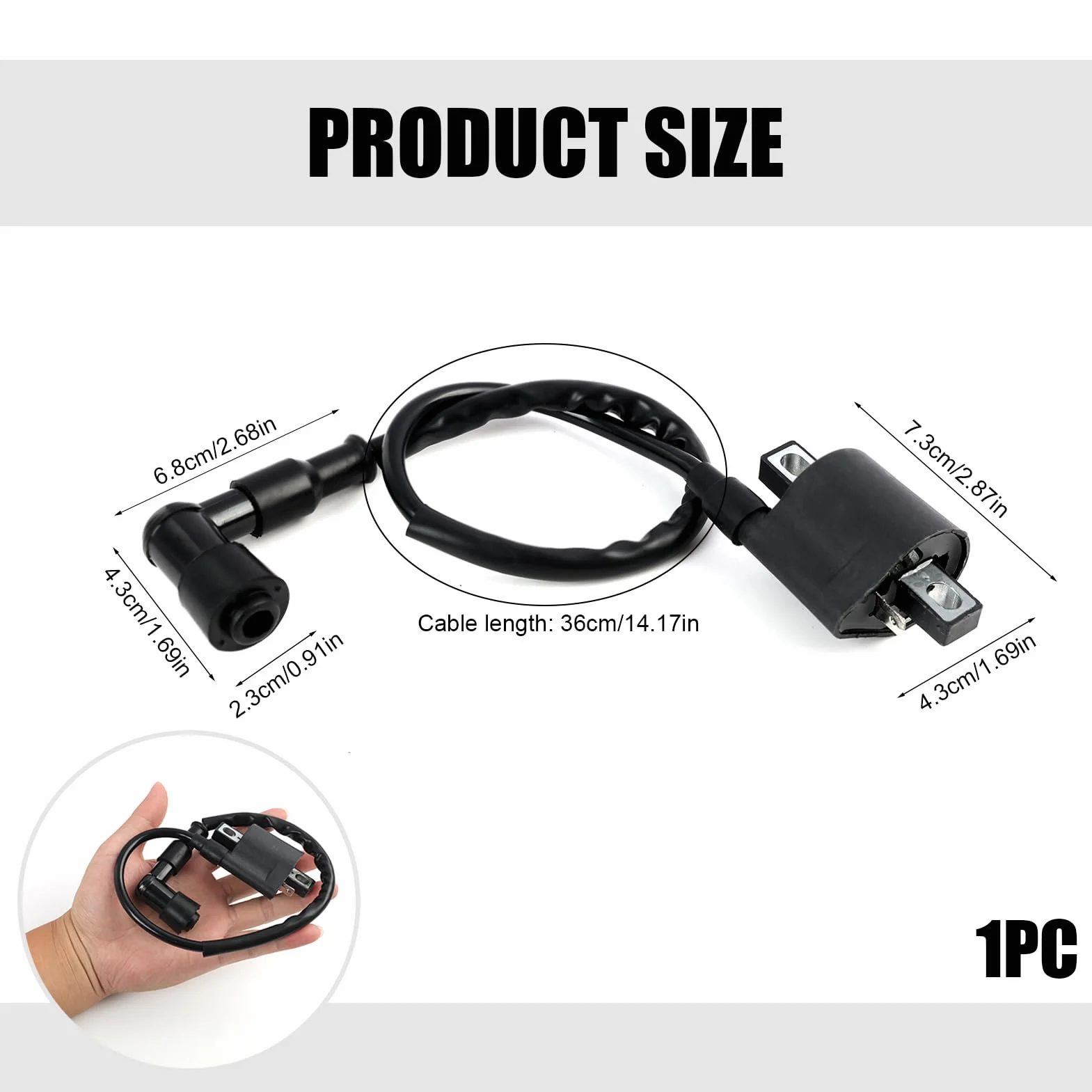 Bobina de encendido de alto rendimiento para moto, scooter, ciclomotor, ATV 125CC 150CC 200CC 250CC, bobina de encendido universal, reemplazo confiable, encendido rápido, compatible con motor GY6