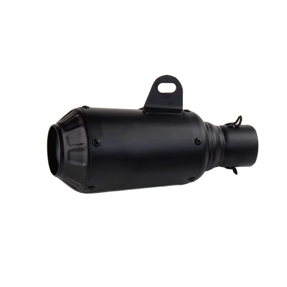 Riloer - Silenciador de escape universal para motocicleta, diámetro de montaje: 51 mm (2.01 pulgadas), negro/azul/titanio (negro)