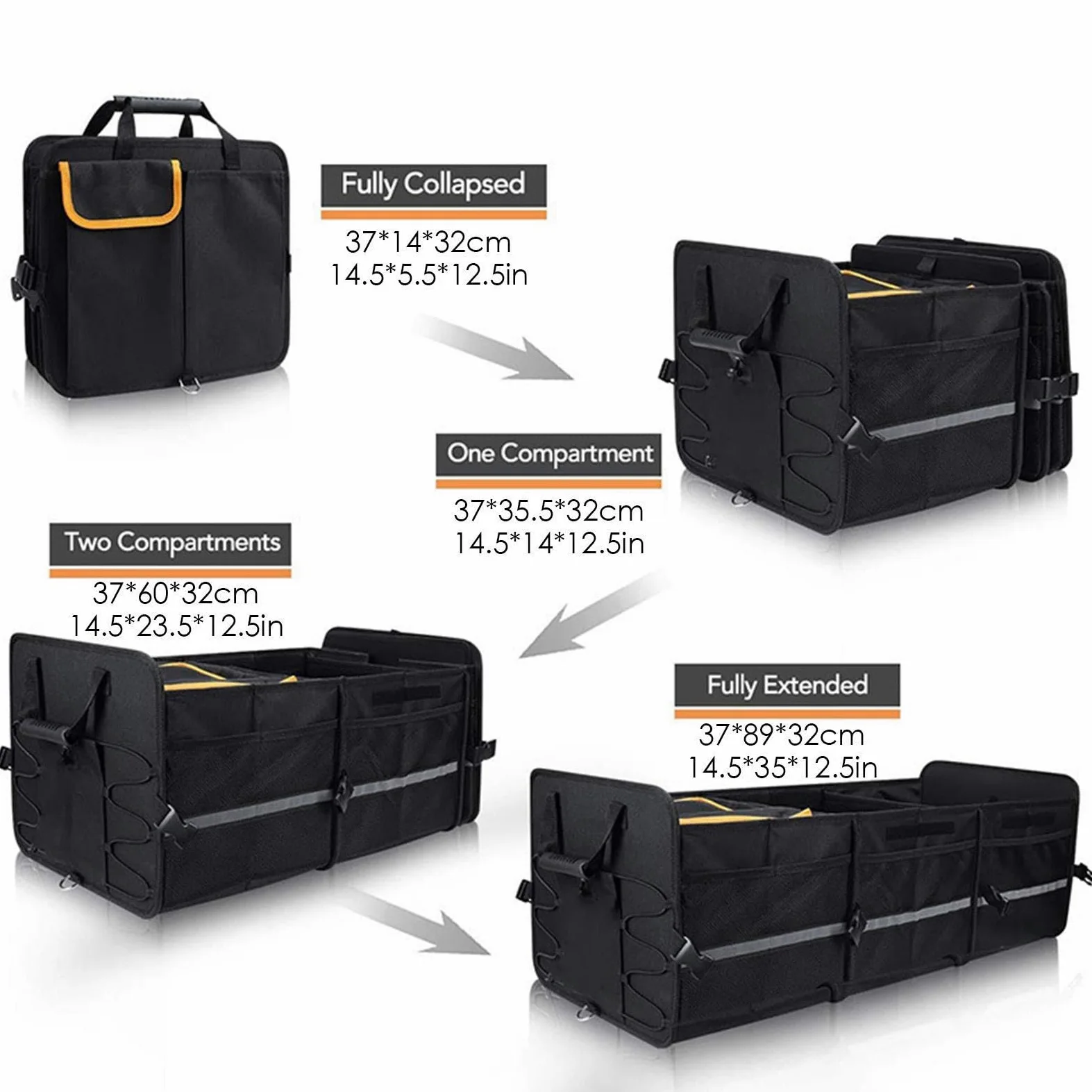 Organizador De Maletero Para Coche SUV Portátil Aislante De Gran Capacidad | Organizador de Almacenamiento y Bolsa Fría para Coche para Viajes Camping Interior de Automóvil Furgoneta