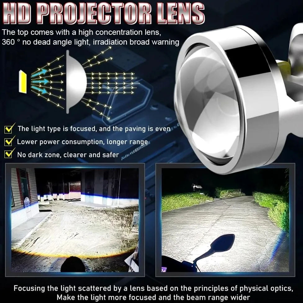 Bombilla LED for proyector H4 H7 H11 HB3 9005 9006 HB4, faro delantero de coche CANbus de alta potencia 6000 K, luz antiniebla for coche/moto, 12 V, LHD(6000K WHITE_H4/9003/HB2)