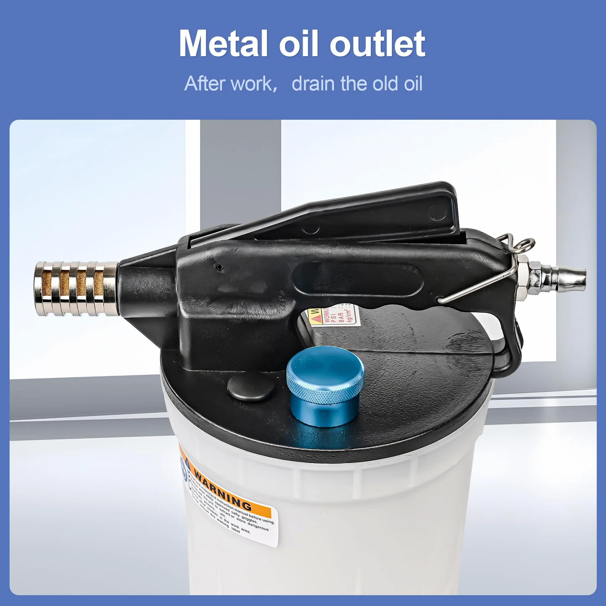 Kit de purgador de frenos al vacío de 2 litros con extractor de líquido de frenos de 2 L y botella de recarga de 1 L, juego de herramientas neumáticas para coche, coche, camión, EE. UU