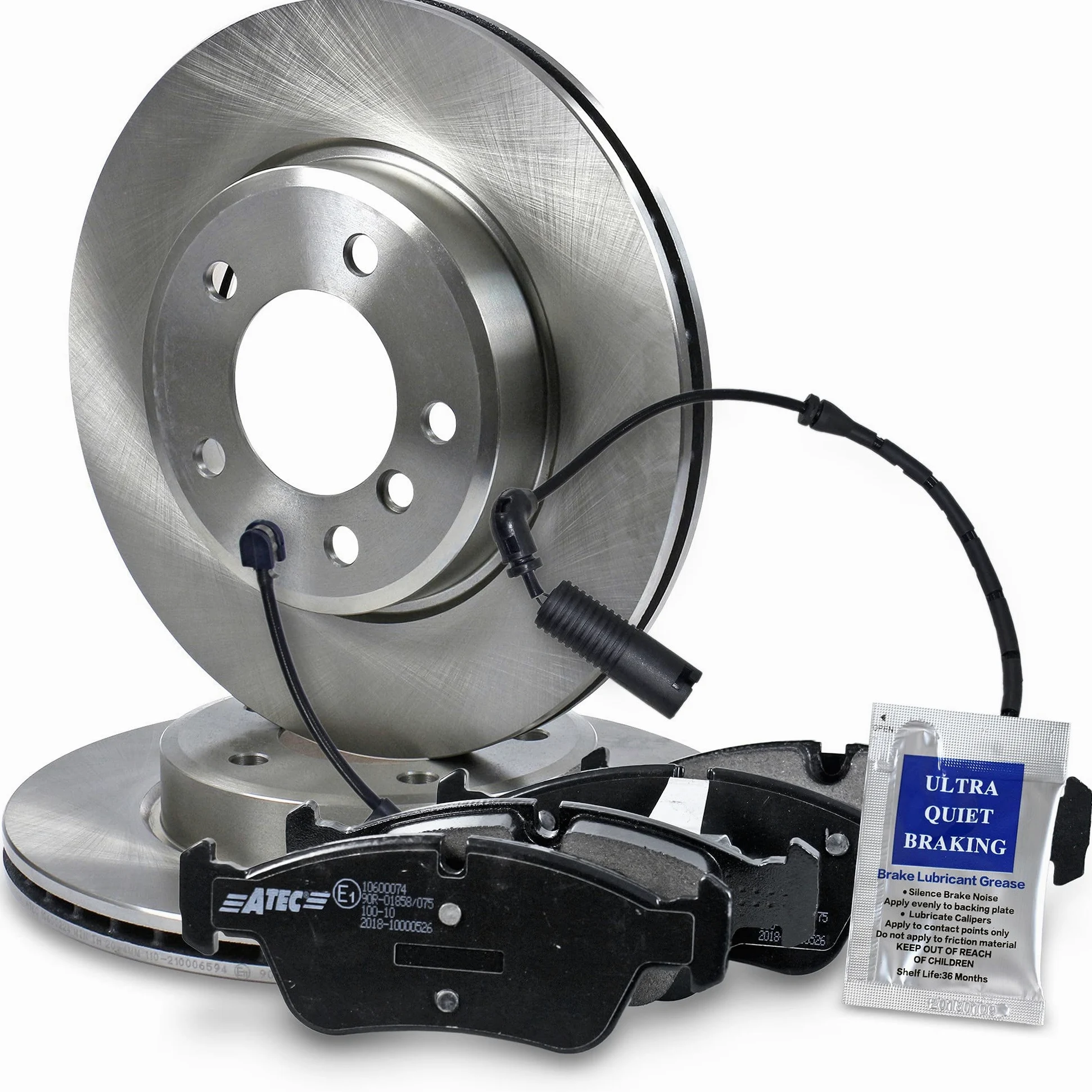 BESTPRICE Juego de frenos eje delantero incl. discos de freno ventilados Ø 300 mm + pastillas de freno + contacto de desgaste BMW Serie 3 (E46) Convertible Compact Coupe Touring,Z4 Roadster (E85)