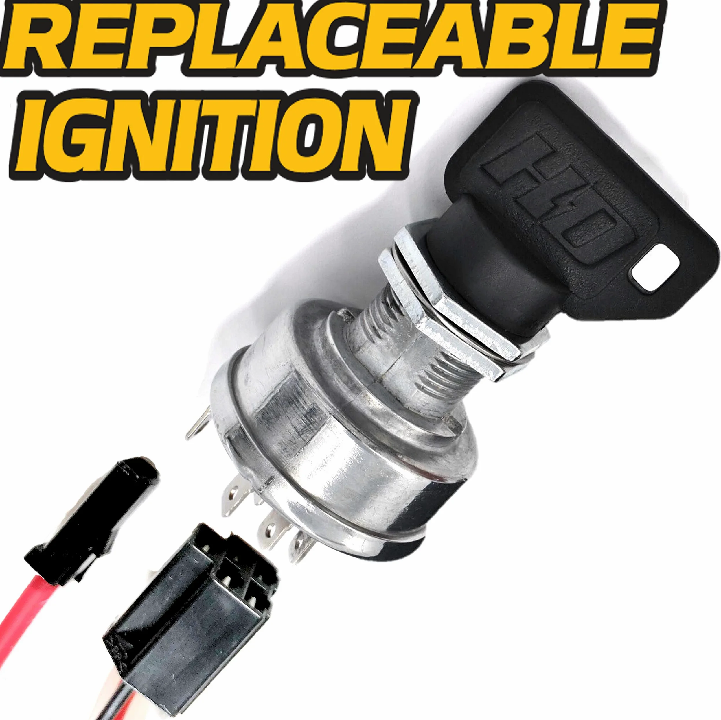HD Switch- AM136681 AM120819 Módulo de interruptor de encendido con encendido reemplazable y 2 llaves tipo paraguas para John Deere Mo