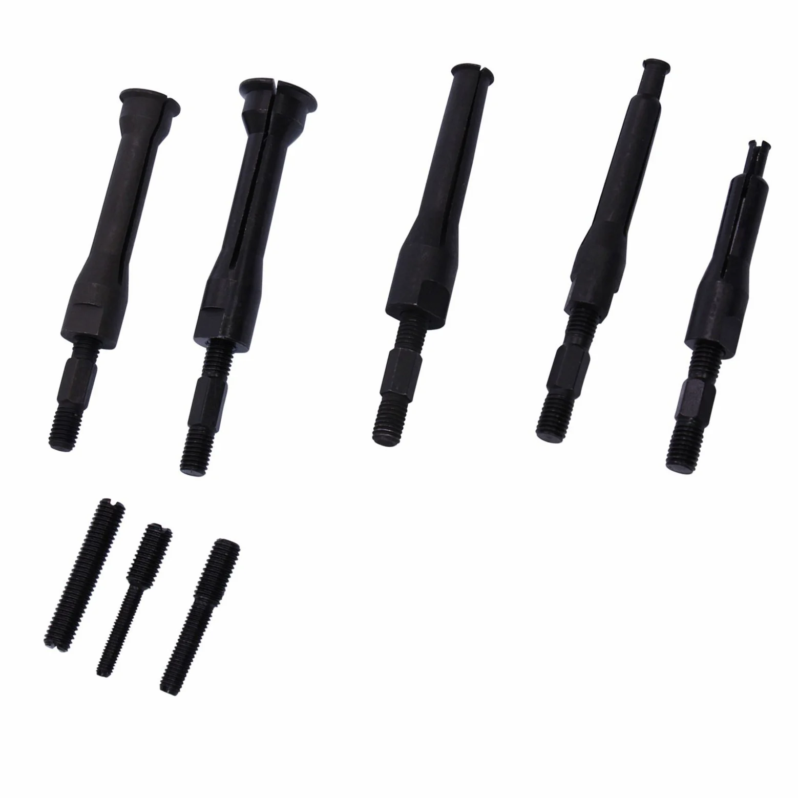 BGS Diy 97710 | Juego de extractores de rodamientos internos ciegos | 11 piezas | Martillo deslizante, 910 g, 285 mm, extractor de 2 brazos de 125 mm, 5 mandriles de extracción, adaptador M6, M8, M10