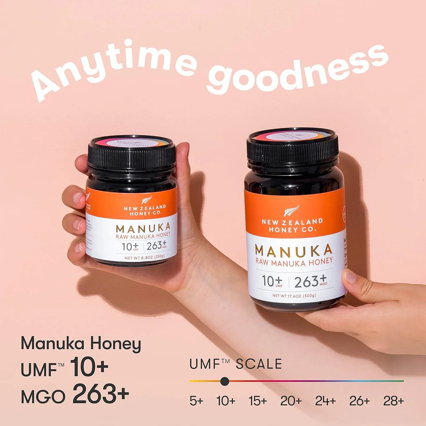 New Zealand Honey Co. Miel de Manuka MGO 263+ UMF 10+ 250g Tarro Cotidiano Miel Monofloral Certificada