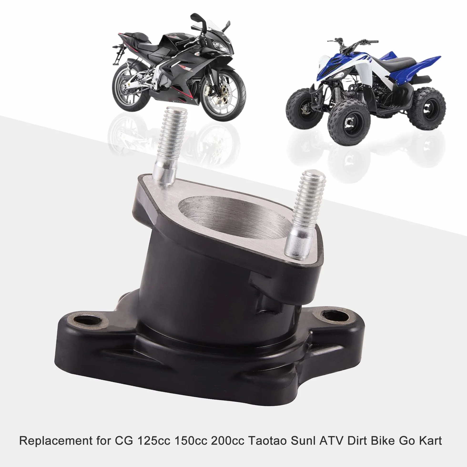 GOOFIT PZ27 27 mm tubo colector de admisión Reemplazar Para CG 125cc 150cc 200cc Taotao Roketa Sunl ATV Dirt Bike Go Kart