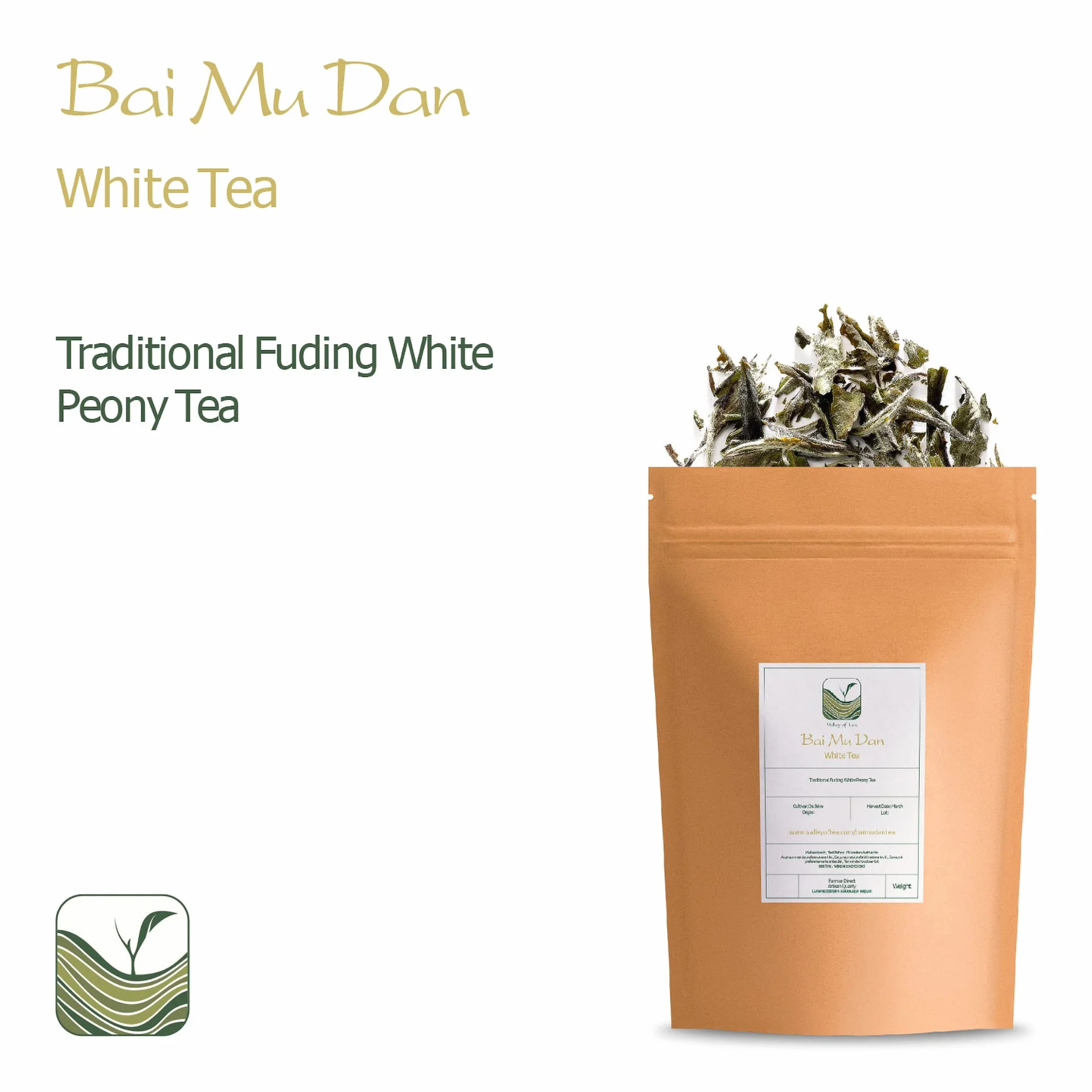 Peony Blanco Té Blanco Puro - Hojas Sueltas Bai Mu Dan