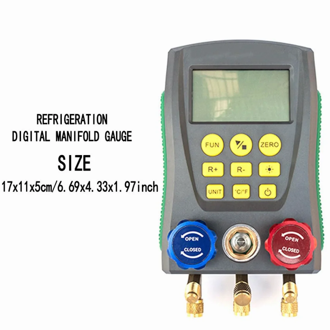 Manómetro digital de refrigeración DY517, aire acondicionado para coche, presión, temperatura, manómetro electrónico, herramientas de prueba, colector digital
