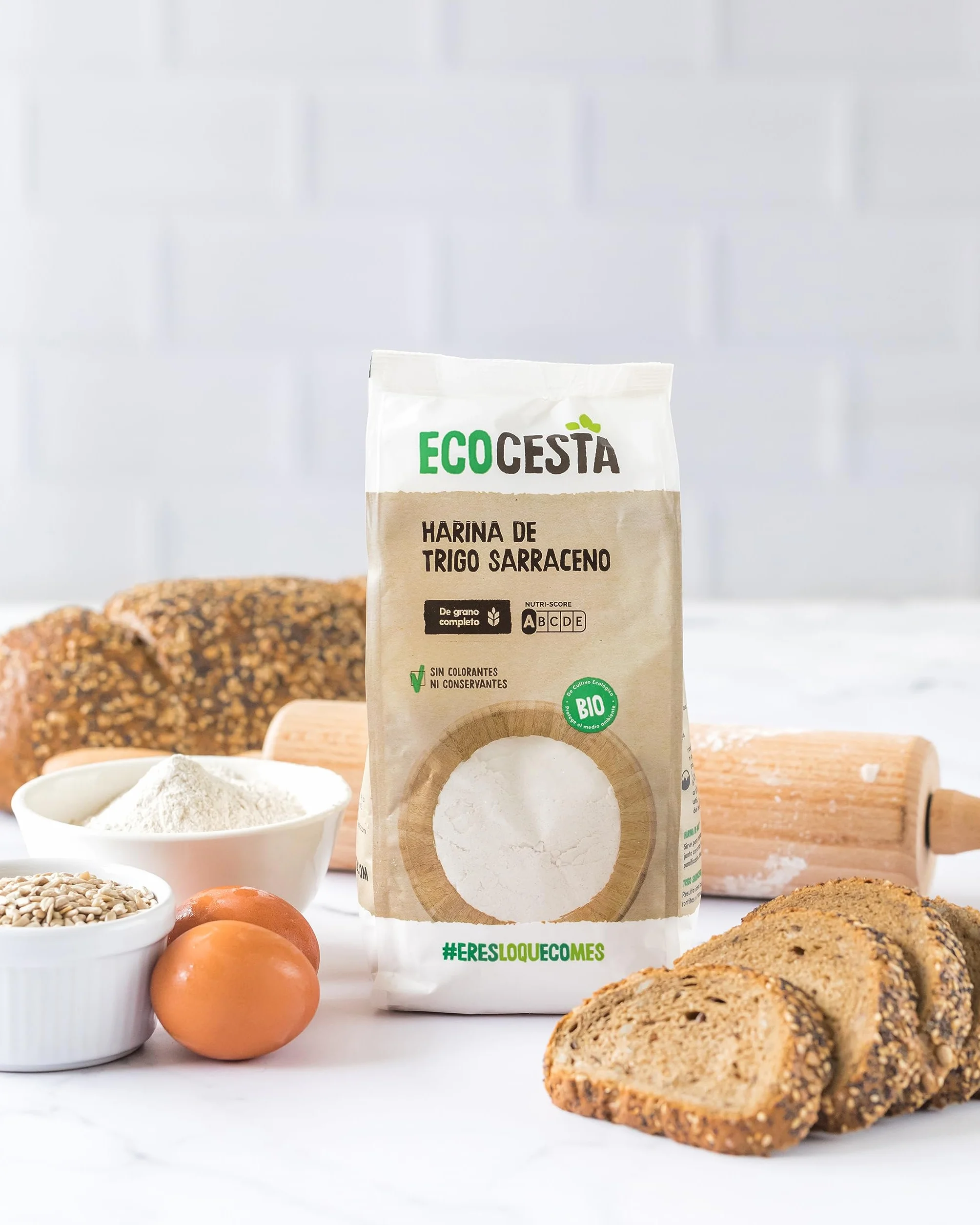 Harina Ecológica de Trigo Sarraceno 500 g Pack 8 Unidades ECOCESTA