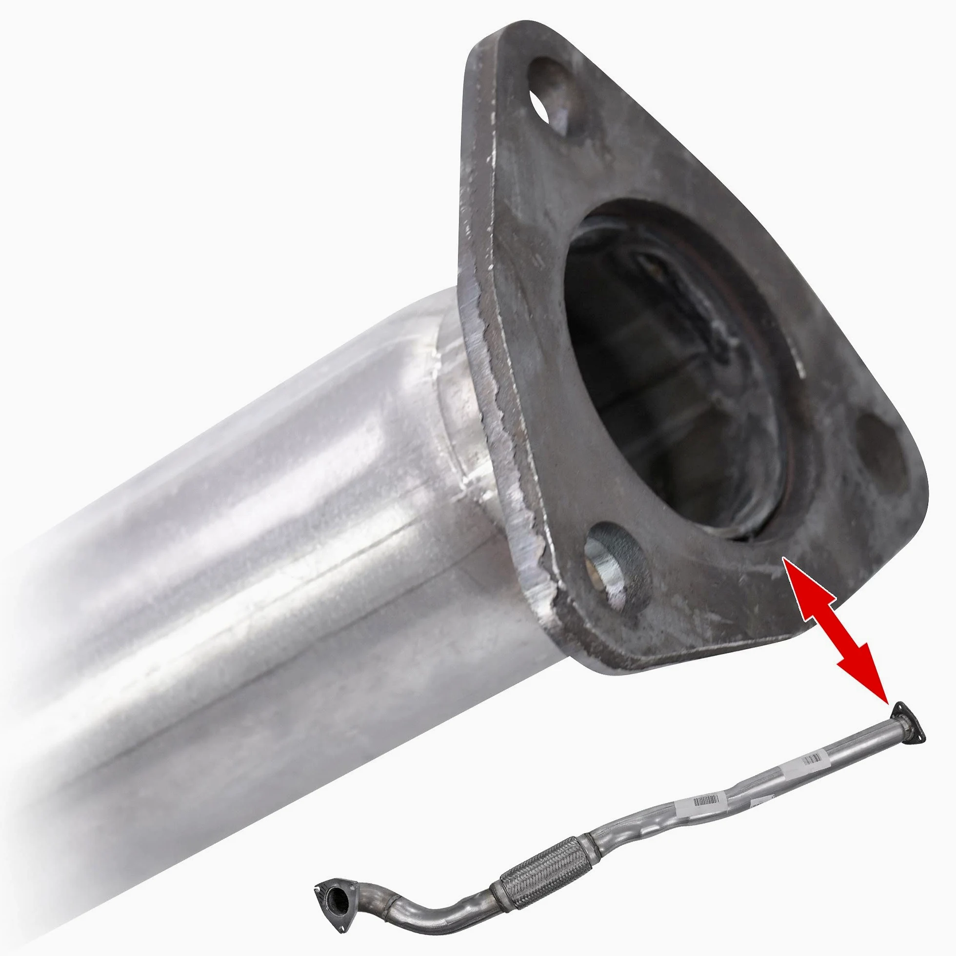 1x Tubo de escape con material de montaje