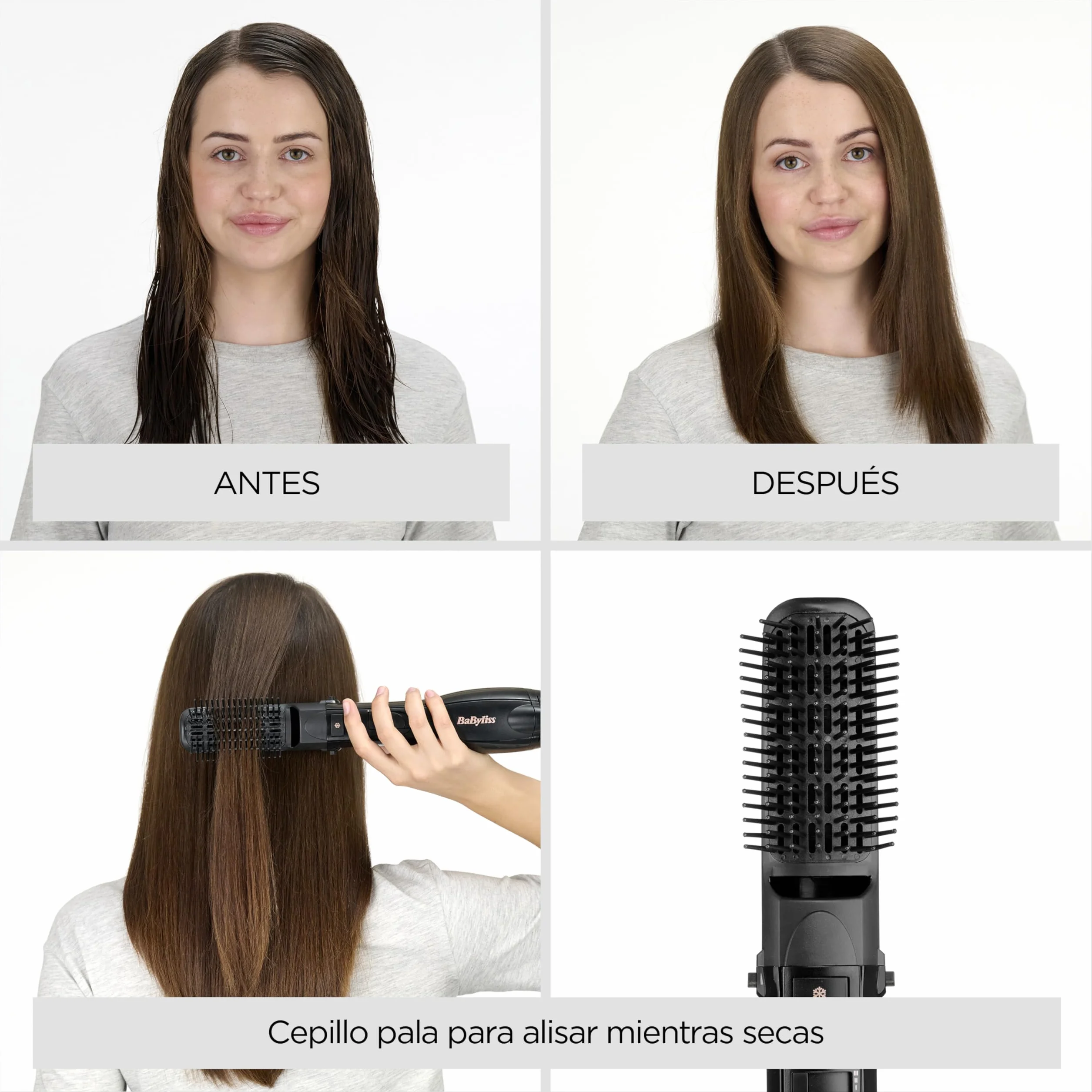 BaByliss Smooth Finish 1200 Cepillo de Aire Caliente 4-en-1 AS122E 1200W