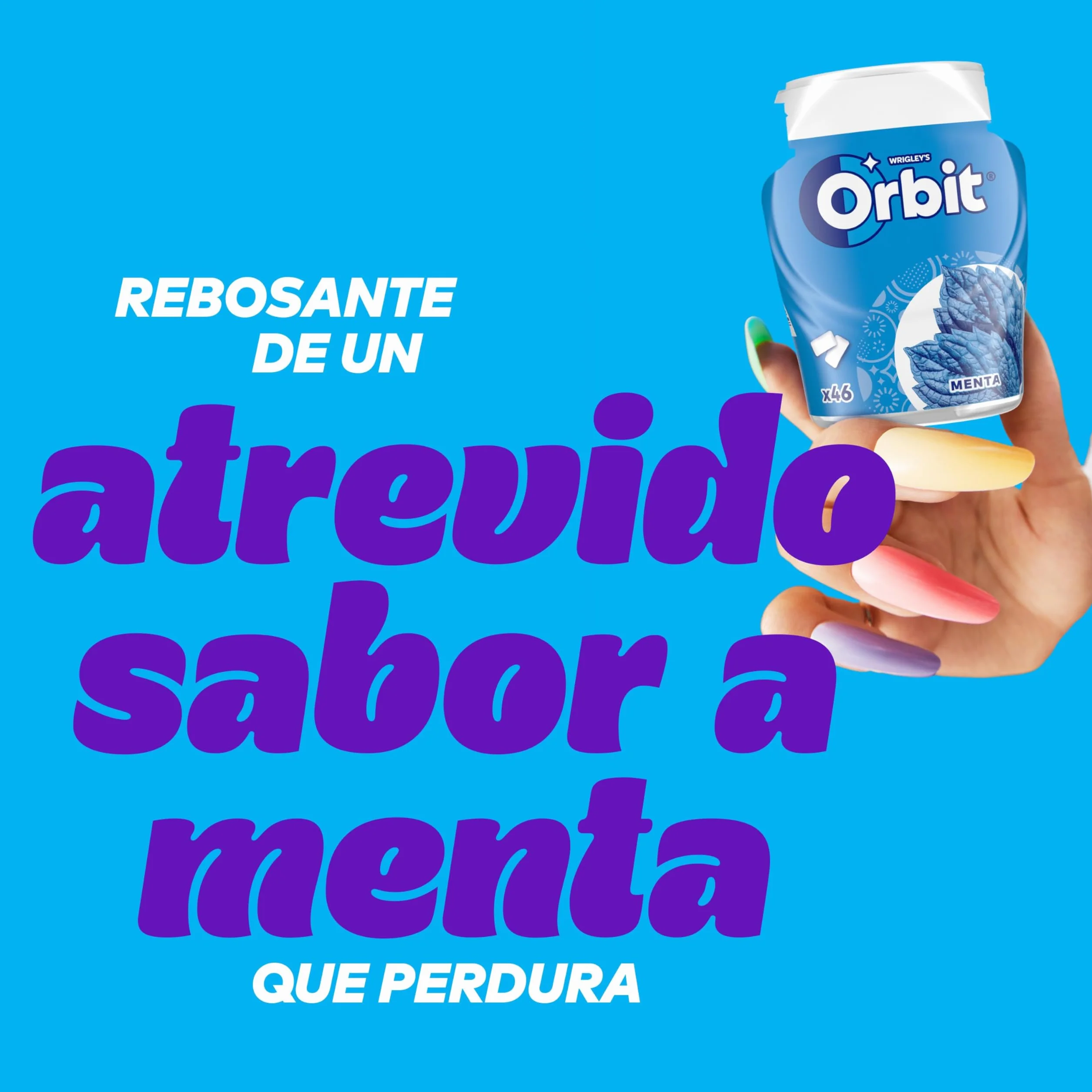 Orbit Chicles Sin Azúcar Sabor Menta Fresco Intenso Larga Duración Gragea 6x46