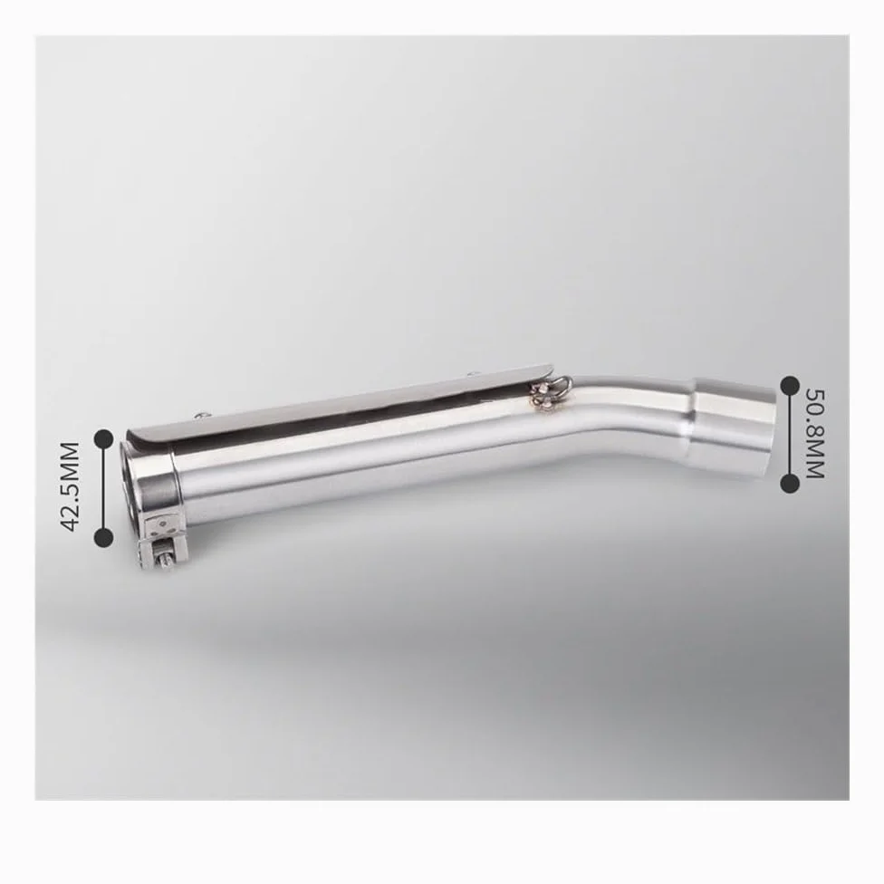 Deflectores Calor Escape Para Y&amaha Tenere 700 2019-2023 XTZ690 T7 T7 Silenciador De Escape Para Motocicleta Tubo De Conexión Medio Con Escudo Térmico De 51mm
