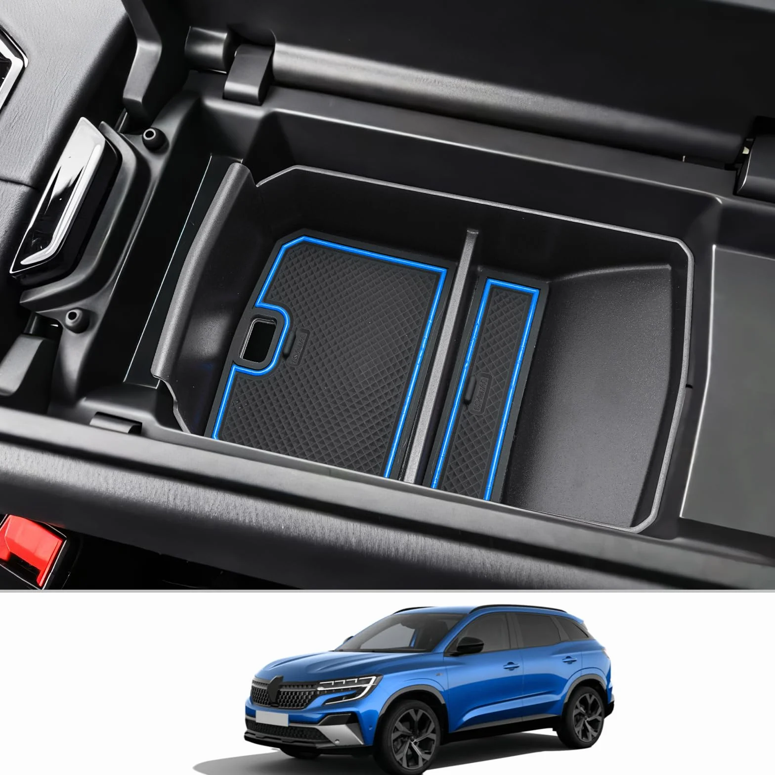 CDEFG Compatible con Renault Austral/Espace 6/Rafale 2024 2023, consola central, guantera, reposabrazos, caja de almacenamiento, organizador de consola de coche, bandeja Austral E-Tech Hybrid 2024,