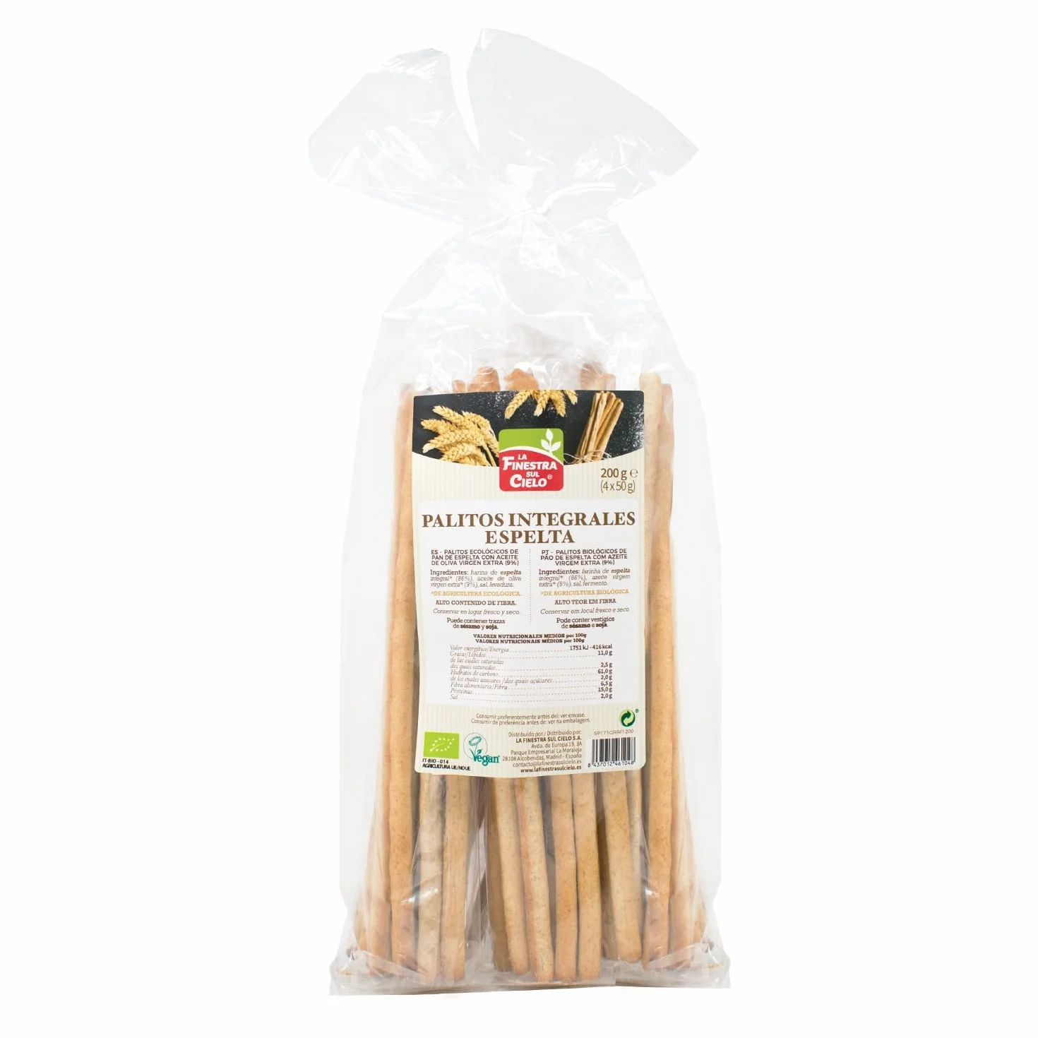Grissines Integrales de Espelta 200 g