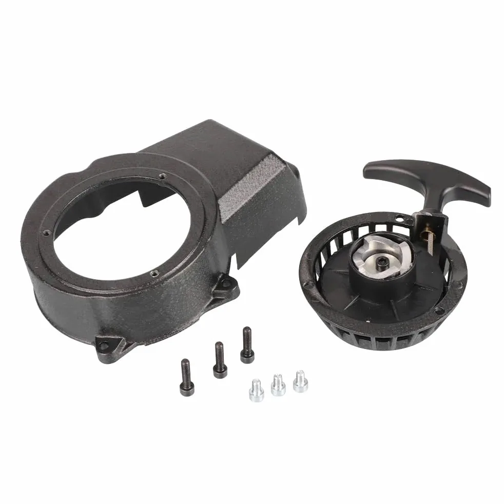 Motor de Retroceso de Bicicleta de Bolsillo de 47cc y 49cc, arrancador de tracción, Volante magnético Apto for MiN Moto Scooter de 2 Tiempos, Piezas de ATV Quad Dirt Bike for niños(B-Pull Starter)