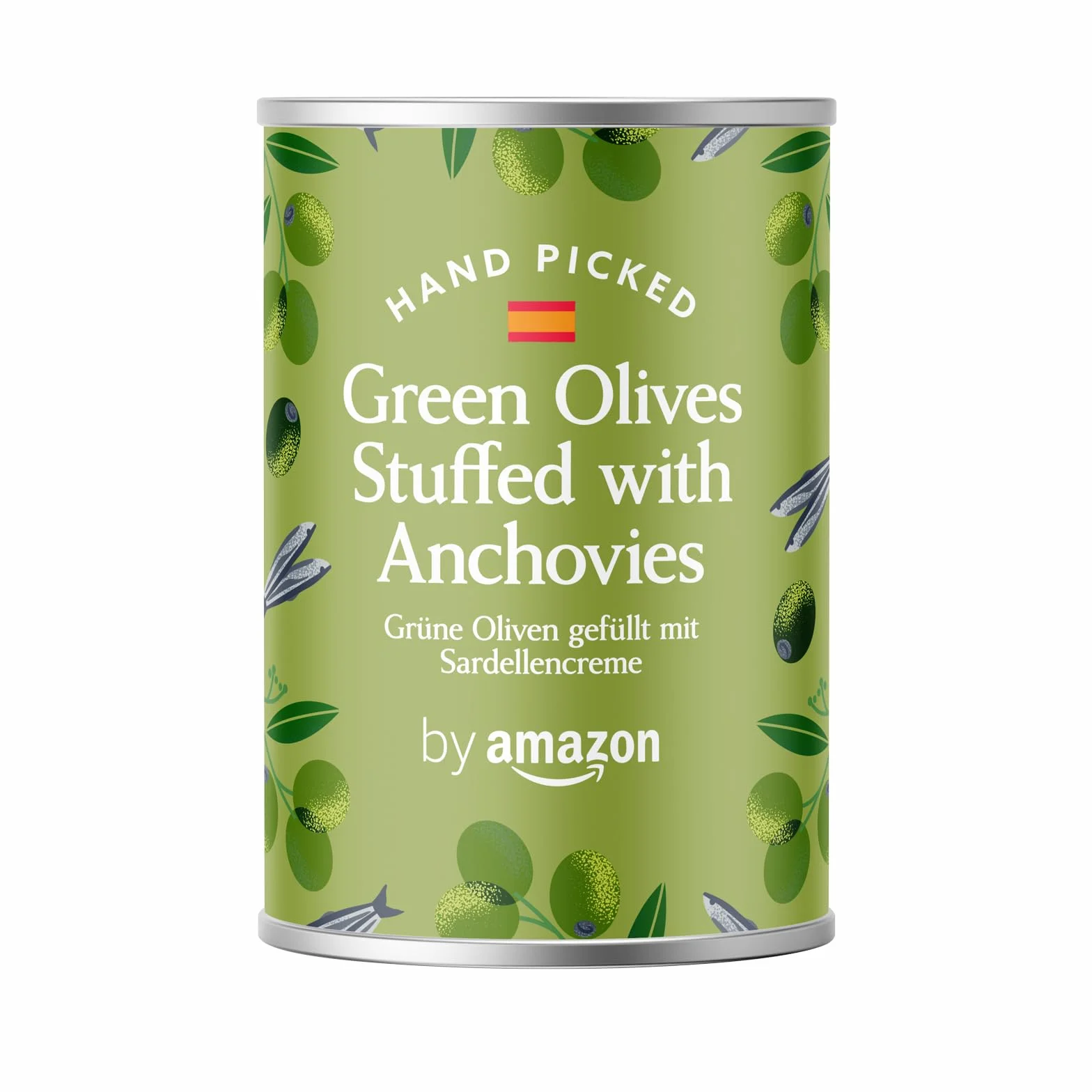 Amazon Aceitunas Verdes Rellenas Con Pasta De Anchoa, 400g