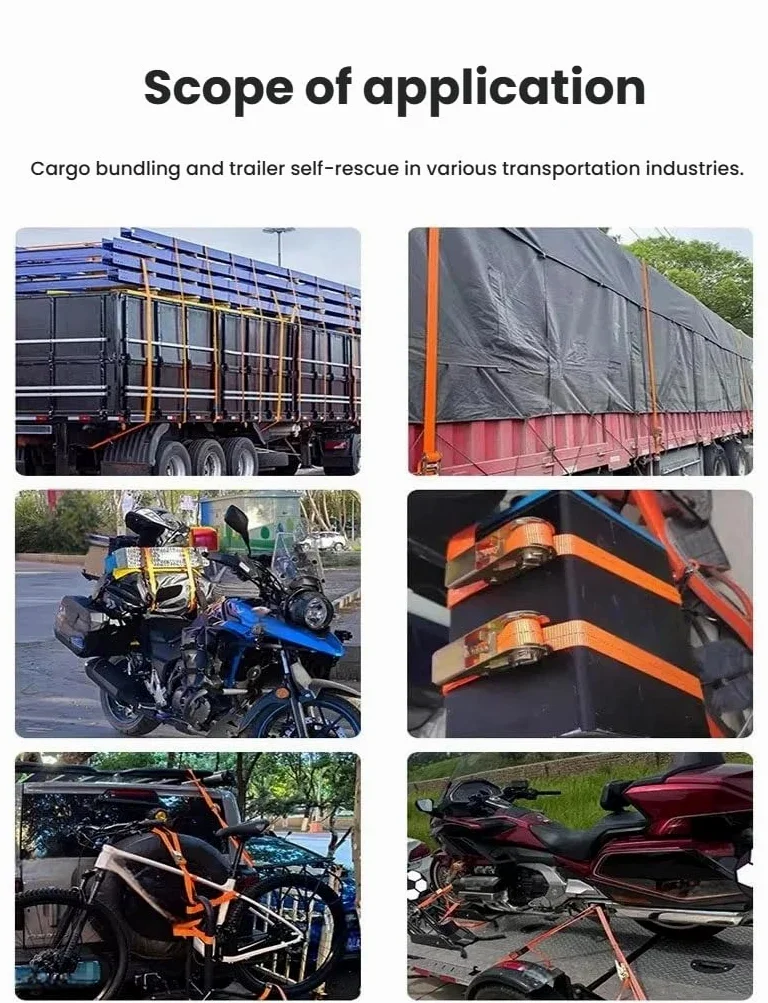 Correas de Amarre de trinquete de Alta Resistencia con Ganchos Dobles, Correas móviles de Equipaje de elevación de Alta Resistencia for recuperación de Camiones y remolques(2200 cm/72.2 ft)