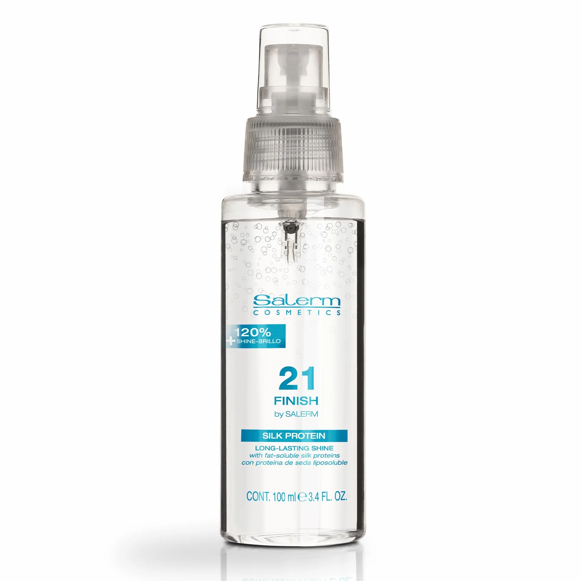 SALERM Spray Pelo Iluminador Salerm 21 Finish 100 ml con Proteínas de Seda Protector Térmico