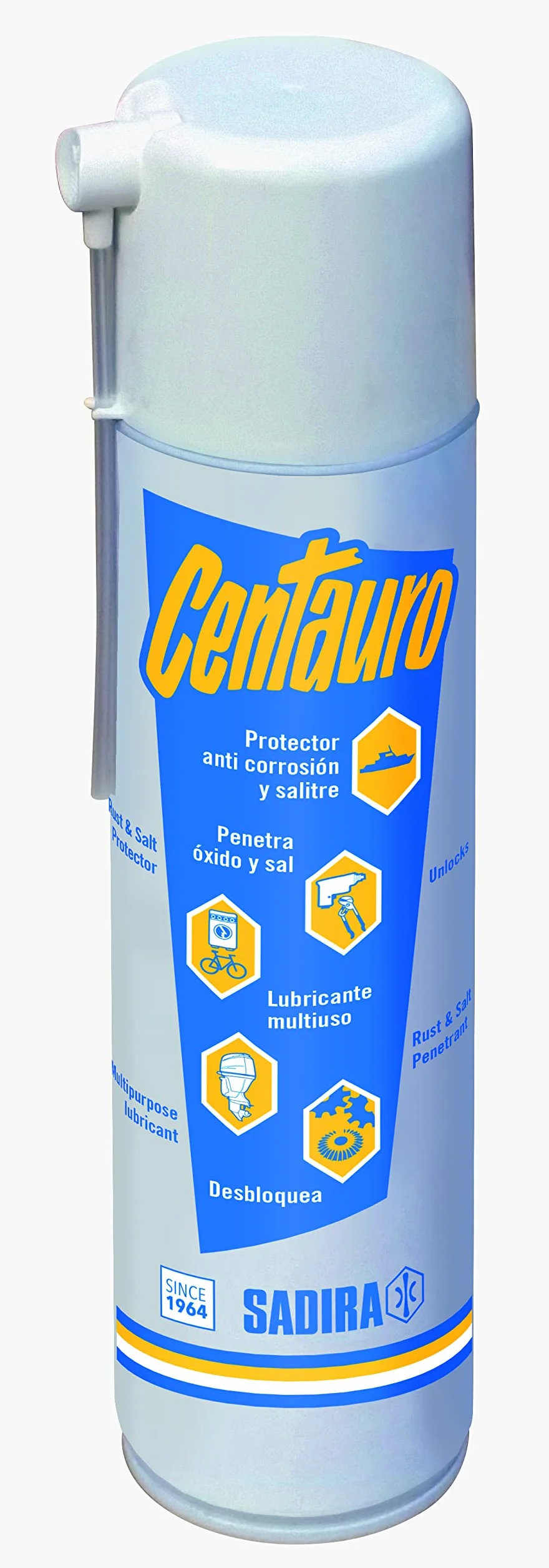 Sadira | Centauro Spray 300ml Neto - 405 CC | Lubricante para Motores y Equipos Marinos | Multiusos para Barcos, Coche, Moto. Protector contra óxido y salitre
