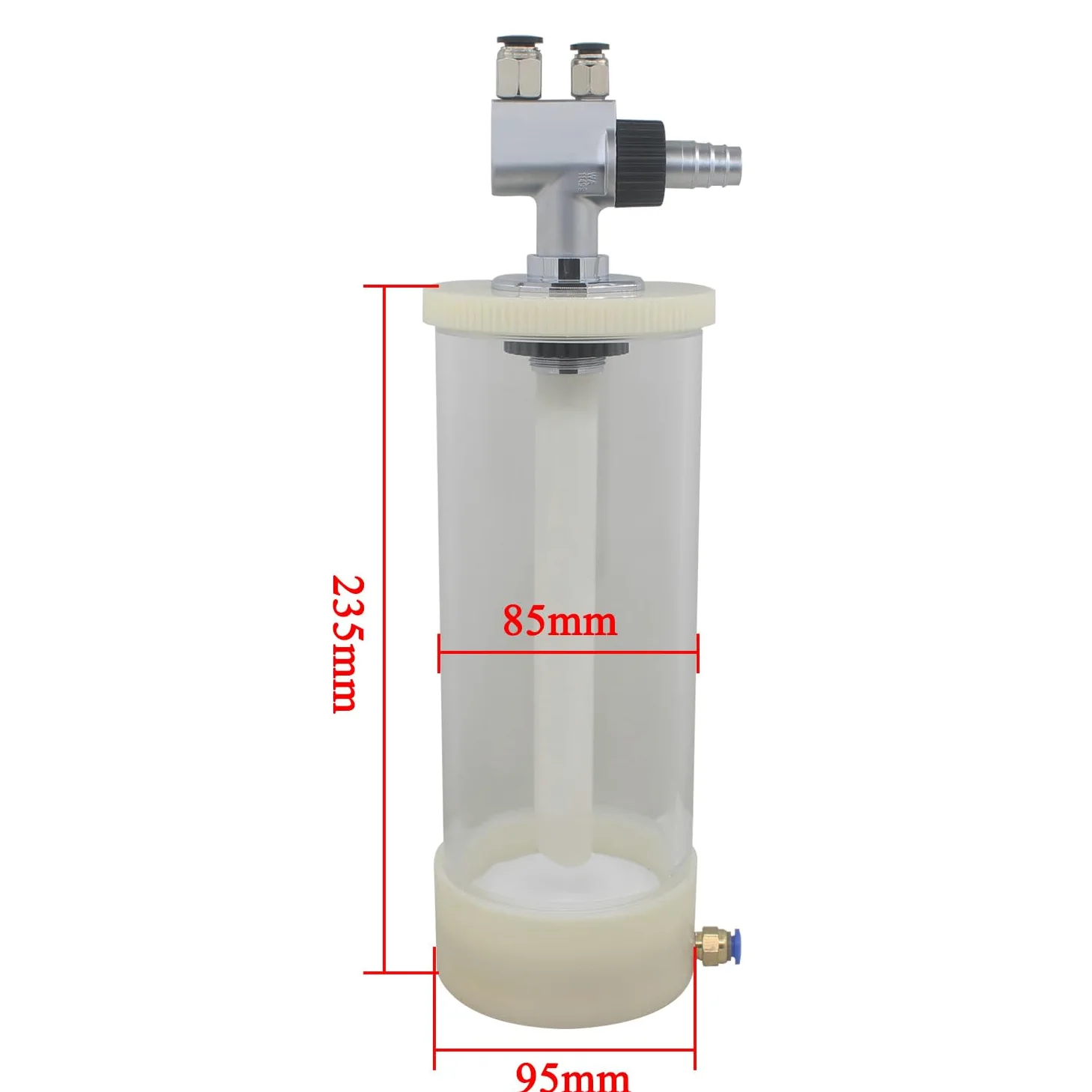 Depósito para Pistola de Pintura electrostática en Polvo Recipiente pulverización Equipo Accesorios contenedor Pintura Cubo Copa Taza de Polvo para Maquina pulverizador electrostático Tanque
