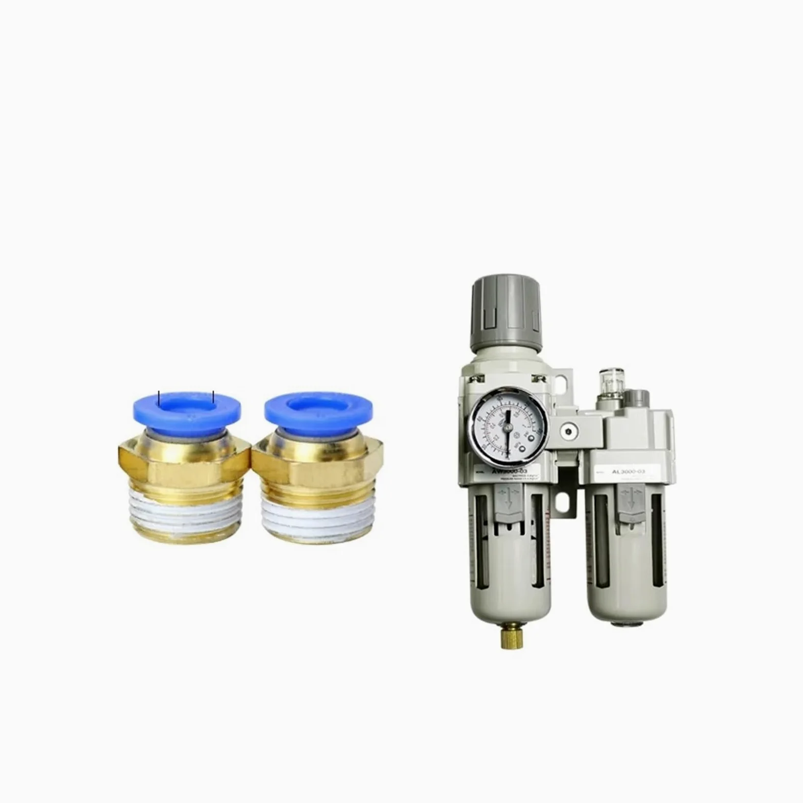 AC3010-03 Bomba de Aire Compresor Filtro de Aceite Regulador de presión Trampa de Vapor Separador de Agua neumático Suministro de Drenaje Manual de presión(Copper Filter,AC3010-03 PC8-03)