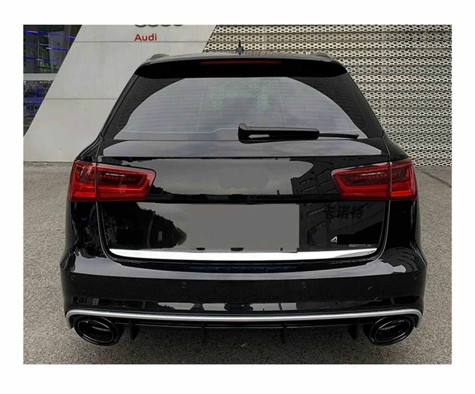 Protector de alerón difusor de parachoques trasero compatible con Audi A6 S-line S6 Hatchback Avant Touring 2015-2018 RS6(Style 2)