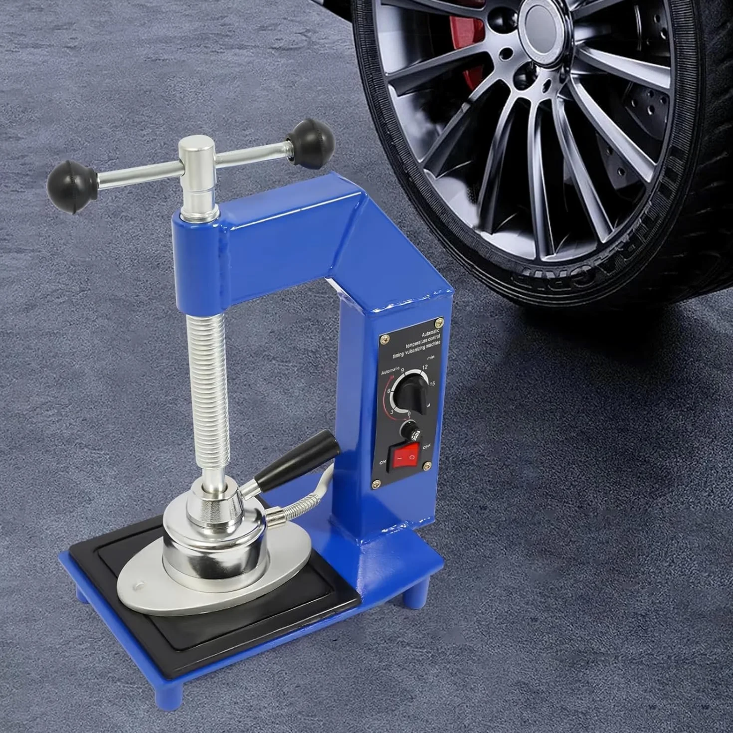 Máquina de vulcanización de neumáticos con temperatura ajustable para reparaciones de banda de rodadura y paredes laterales en neumáticos de automóviles, todoterreno y camiones ligeros