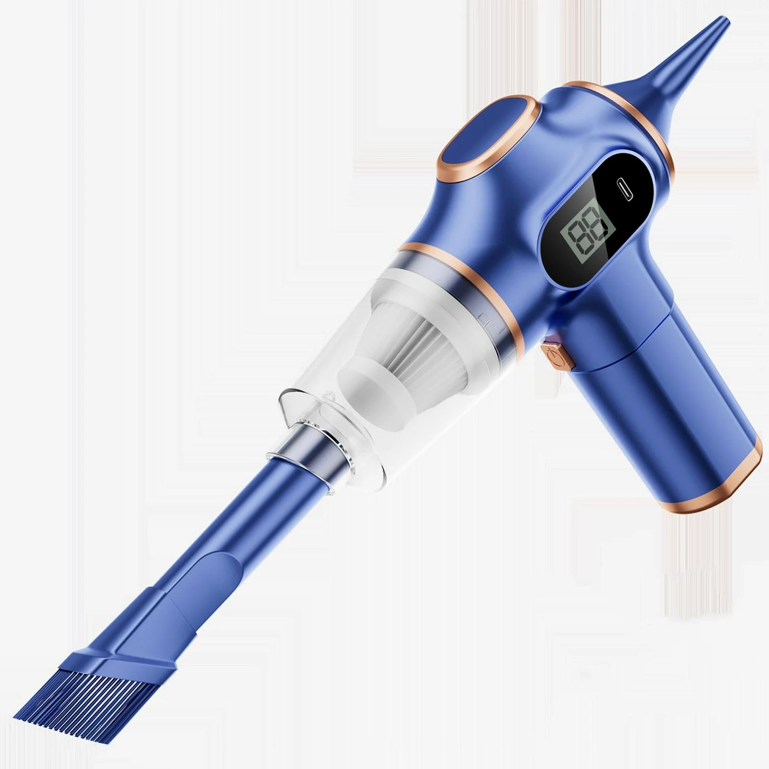 Aspiradora portátil para coche - Aspiradora de coche recargable inalámbrica de 120 W | Aspiradora de coche con pantalla de potencia y alta potencia de succión para vehículos, hogar, alfombras de coche