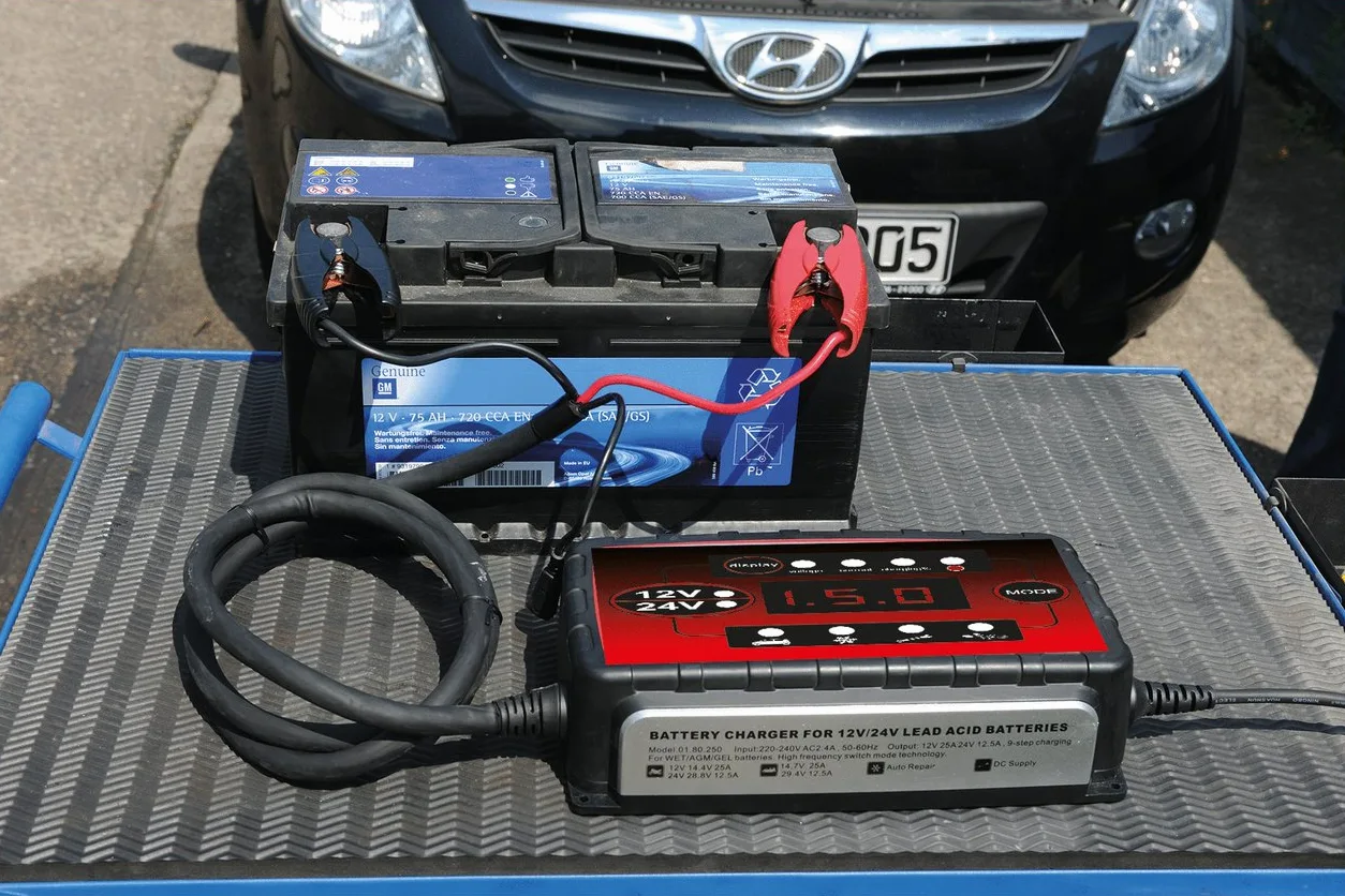 KS Tools 550.1745 Smartcharger Alta frecuencia cargador de batería 12V + 24V, 25A/12,5A