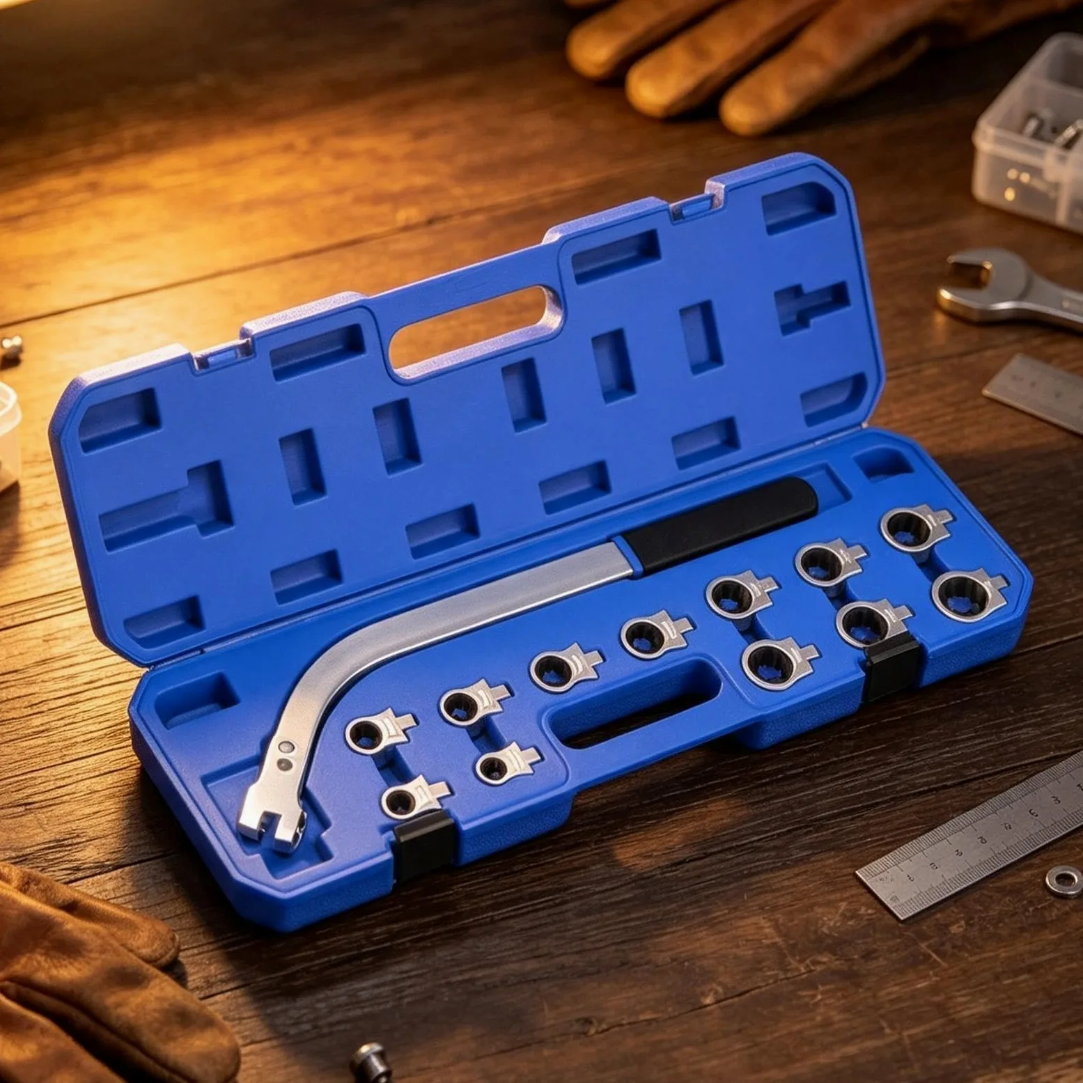 Herramienta para Correa Serpentina Kit De Llaves Auxiliares Para Desmontar | Juego Extracción Rodillo Loco para Sedán Camión Motor Hogar Taller Garaje Carretera Industria