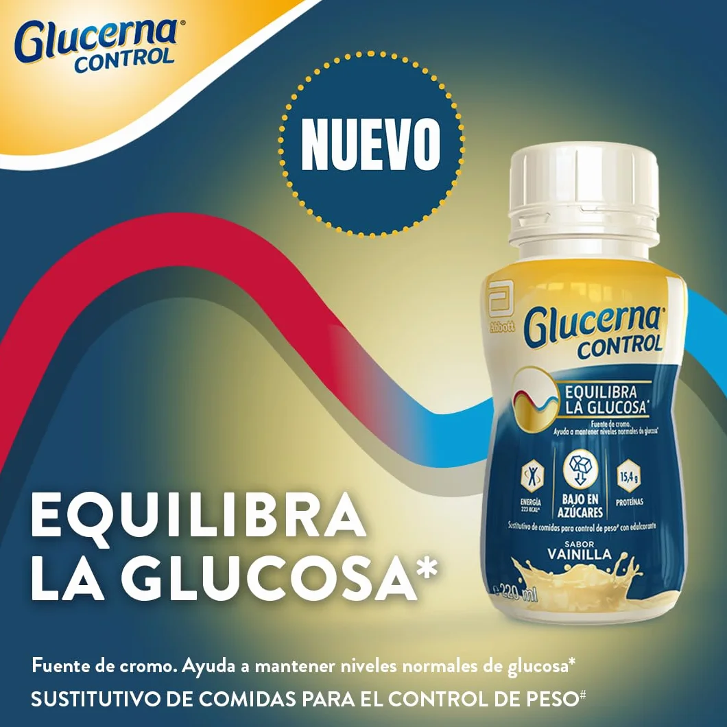 Glucerna Control sabor vainilla sustitutivo de comidas pack 8x220ml