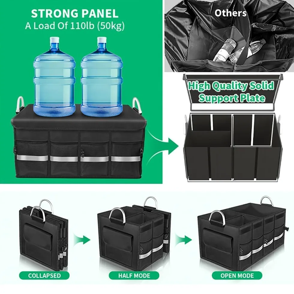 Organizador Maletero Coche, para Zeekr X 7X, Caja Plegable para El Coche, Bolsa Impermeable para Maletero del Asiento Trasero