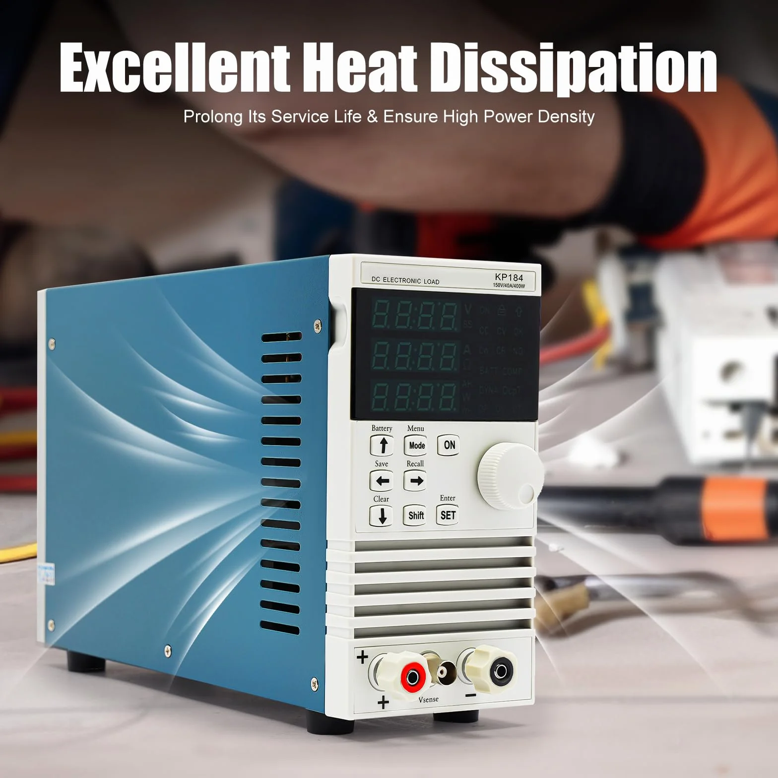 KP184 DC - Comprobador de capacidad de batería de carga electrónica de 150 V 0-400 W 0-40 A, comprobador de carga electrónico de un solo canal para cargador