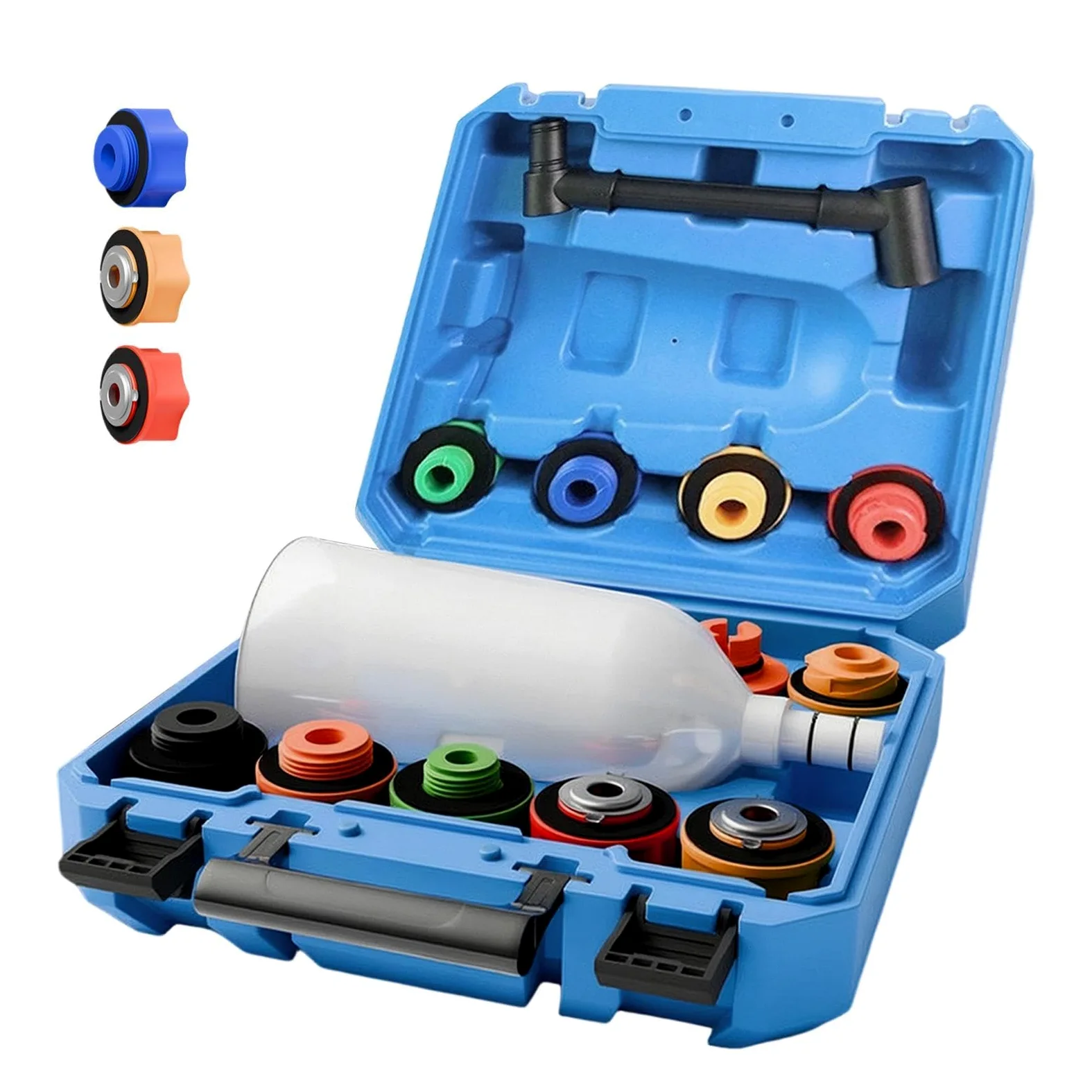 Embudos Automotrices 16 piezas relleno universal portátil antiderrame | Kit llenado refrigerante radiador Para de enfriamiento del motor vehículos camiones SUV y autocaravanas