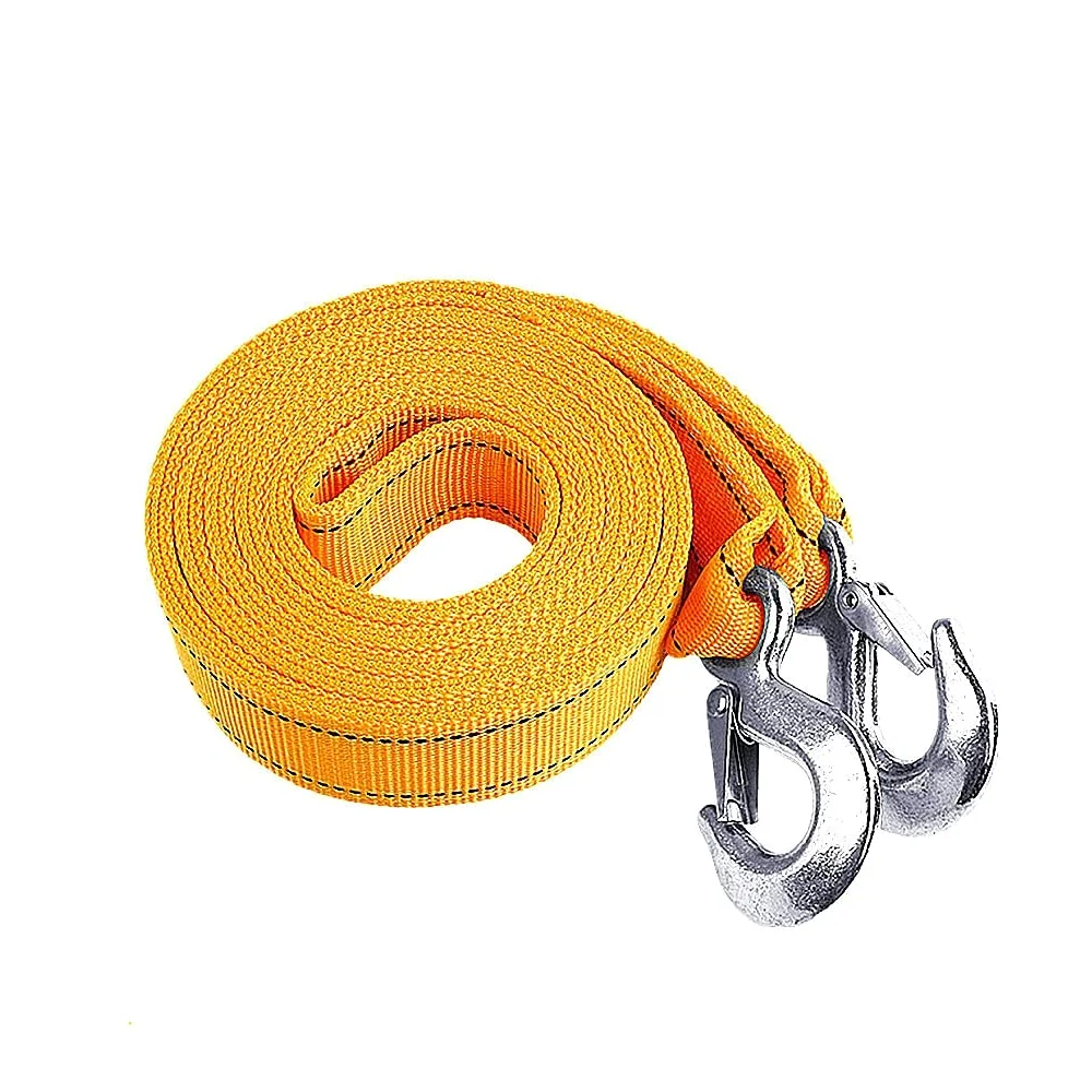 Cuerda de remolque 3-10M Cuerda de remolque naranja Cuerda de remolque de alta resistencia Doble capa gruesa Coche Furgoneta Camión de remolque Cuerda de tracción Cable de correa de remolque Correa de