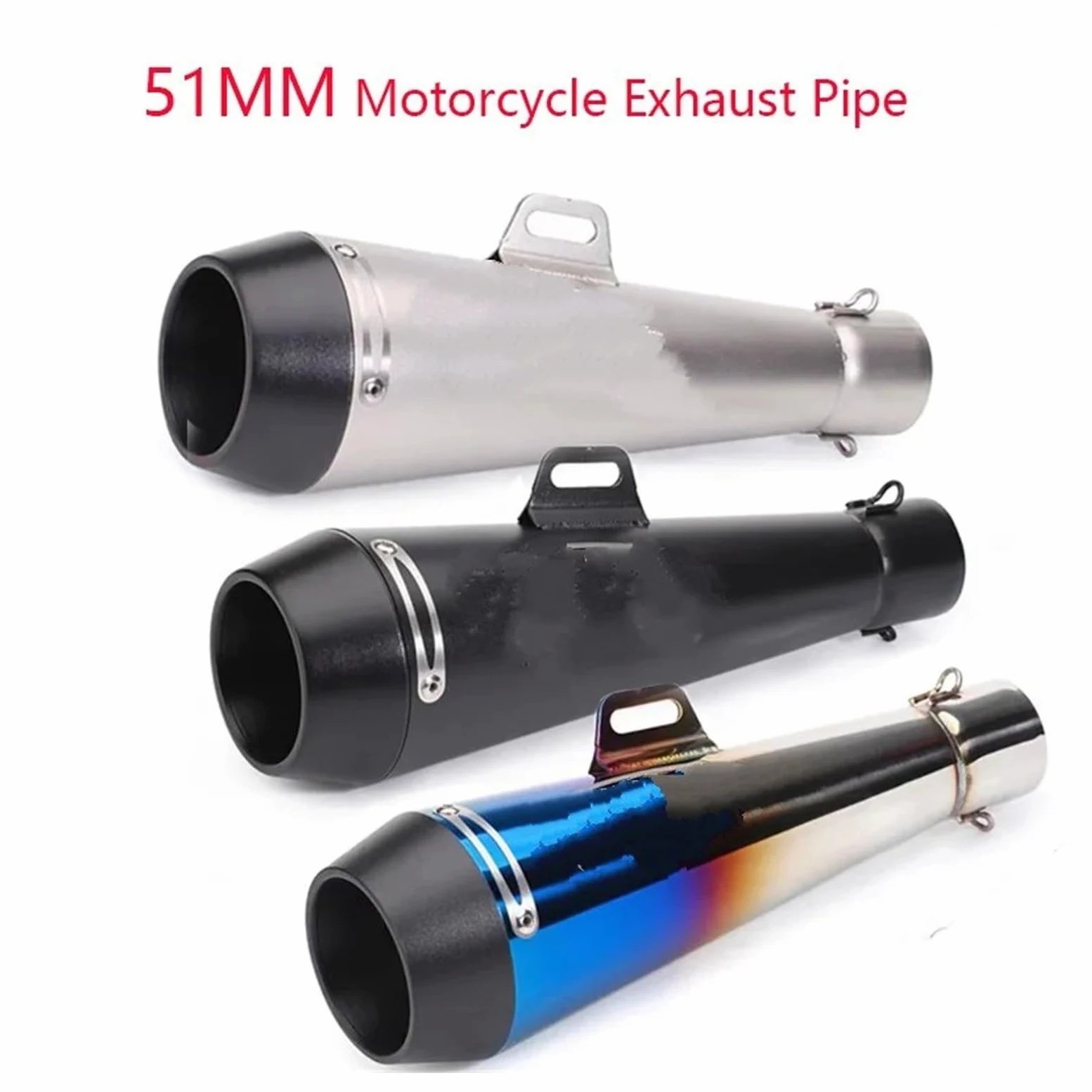 silencioso escape moto Para Suzuki Para GSXR750 Para GSXR600 2011-2021 | Para GSX-R600 51MM tubo de escape de motocicleta GP silenciador de olla motocicleta Slip on(Titanio)
