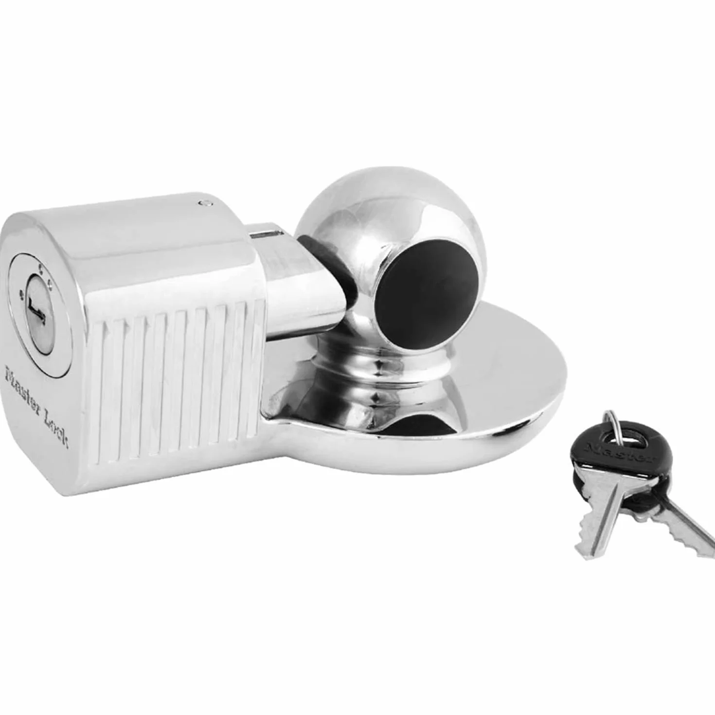 MASTER LOCK Antirrobo Remolque [Ajustable - 48 mm, 51 mm y a la mayoría de los de 59 mm] 377EURDAT - Ideal para Remolque, Enganche, Caravana