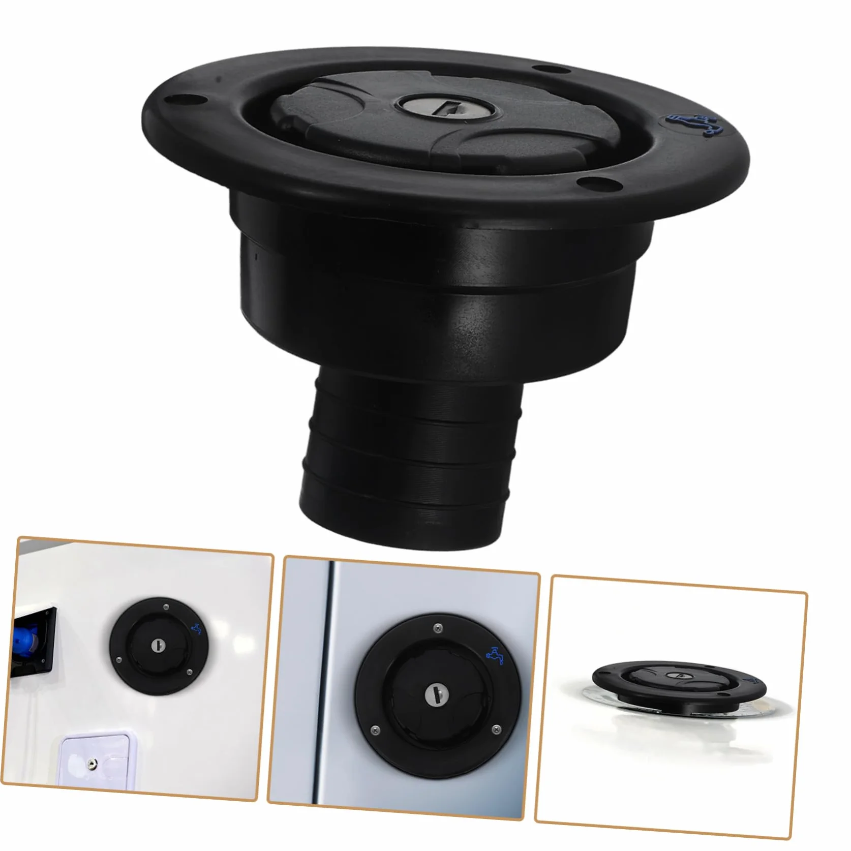 CRAFTHROU Cubierta De Entrada De Agua De Rv Llenado De Agua De Rv Tapa De Entrada De Agua Dulce De Camper Tapa De Agua De Camper Entrada De Llenado De Agua De Camper Piezas De Remolque De