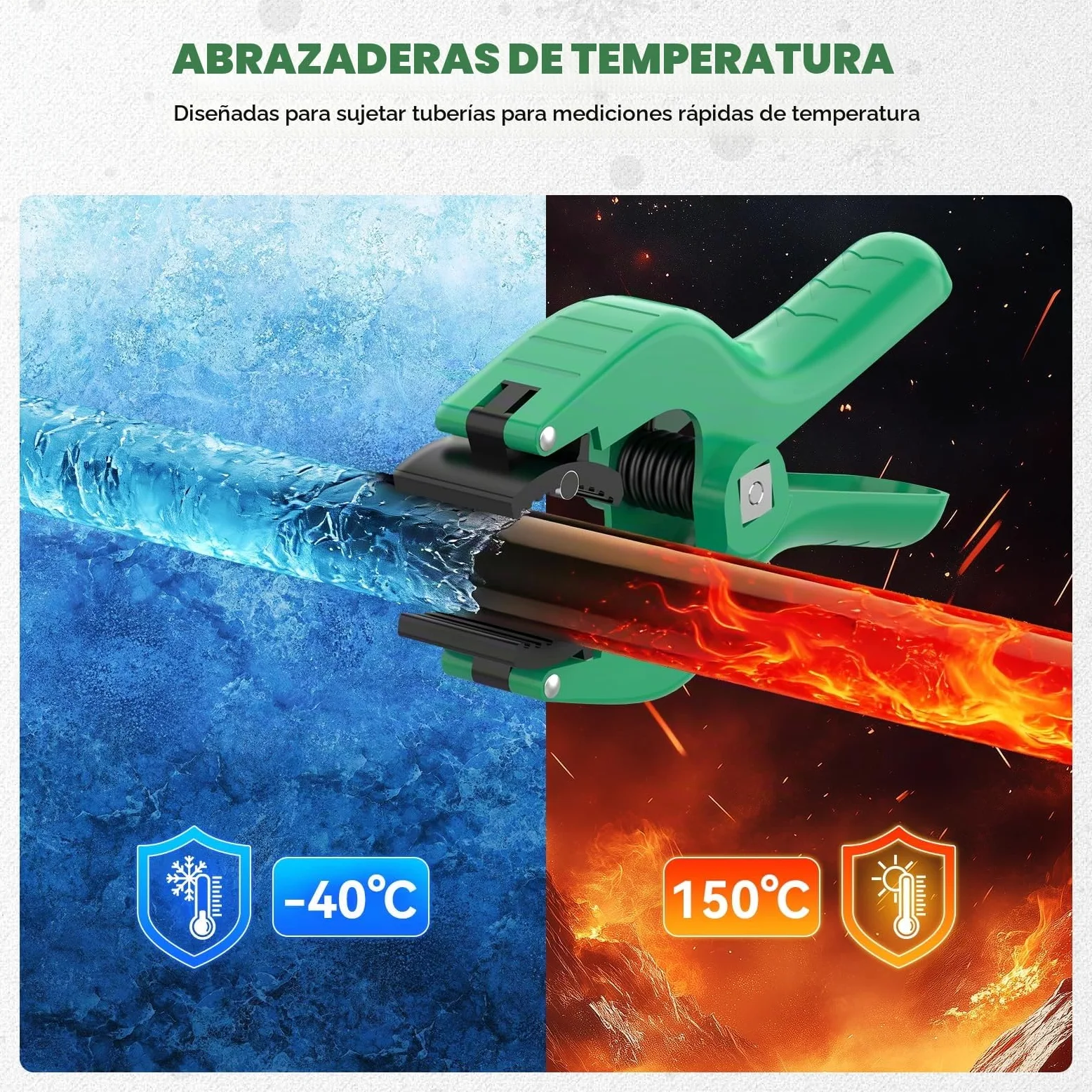 Manómetro Digital para Aire Acondicionado Kit HVAC con Base Datos 93 Refrigerantes, 150cm Mangueras de Refrigerante y Clips de Temperatura para Mantenimiento de Aires Acondicionados y Frigoríficos