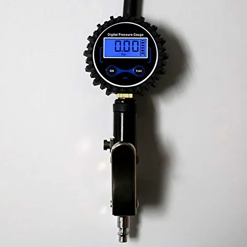 AGAATI Manómetro Digital para neumáticos, inflador de neumáticos con manómetro, Mandril de 200PSI, Compatible con camión/Coche/Bicicleta