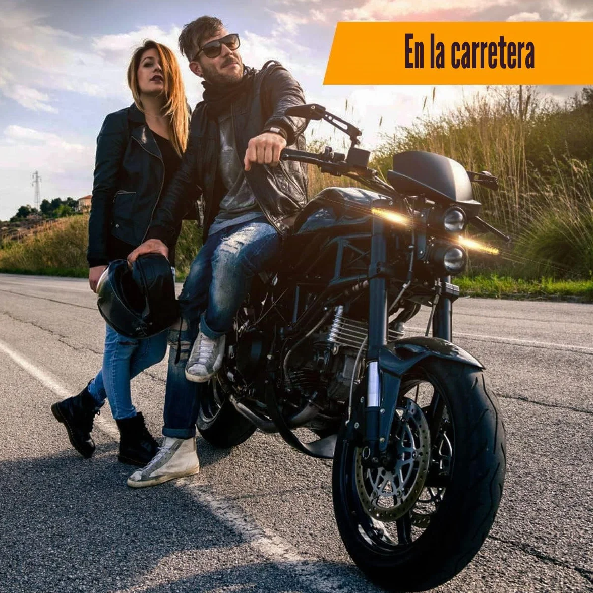 URAQT 4 indicadores de motocicleta, modo de flujo intermitente, luces indicadores de torneado de motocicleta, 12 V 12 LED universales impermeables para Scooter Quad Cruiser Off Road