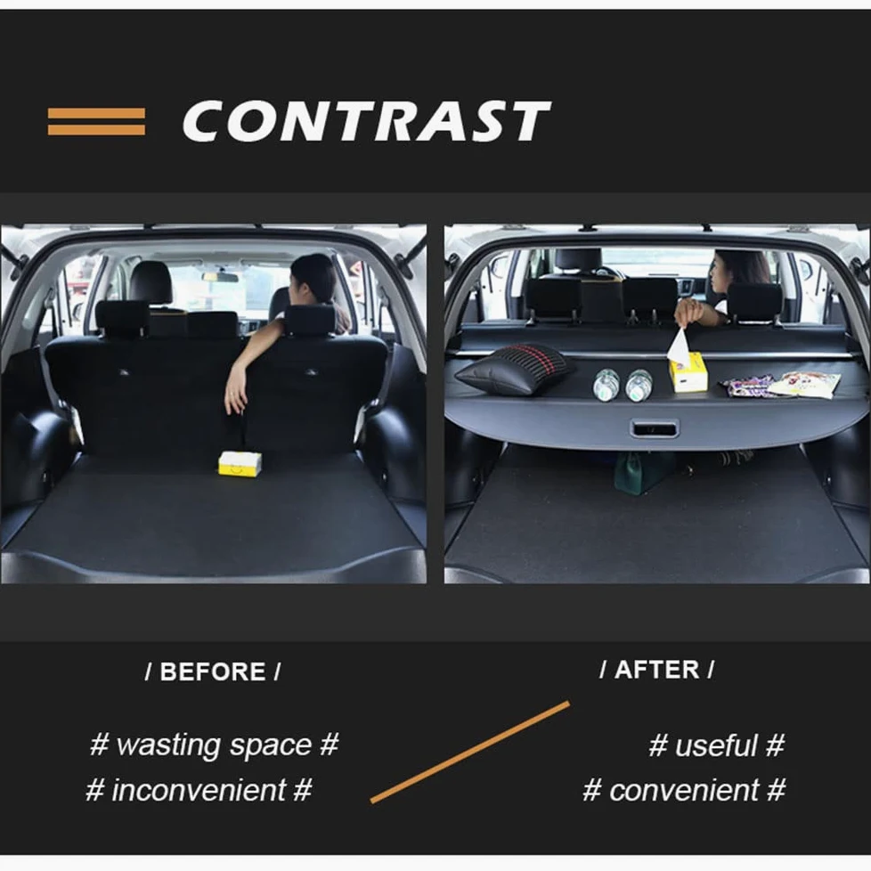 Coche Maletero Cubierta de Retráctil Carga, para Volkswagen VW TOURAN 2021 2016 2017 2018 2019 2020 Privacidad Cargo Protectora Cubierta Estantes Accesorios