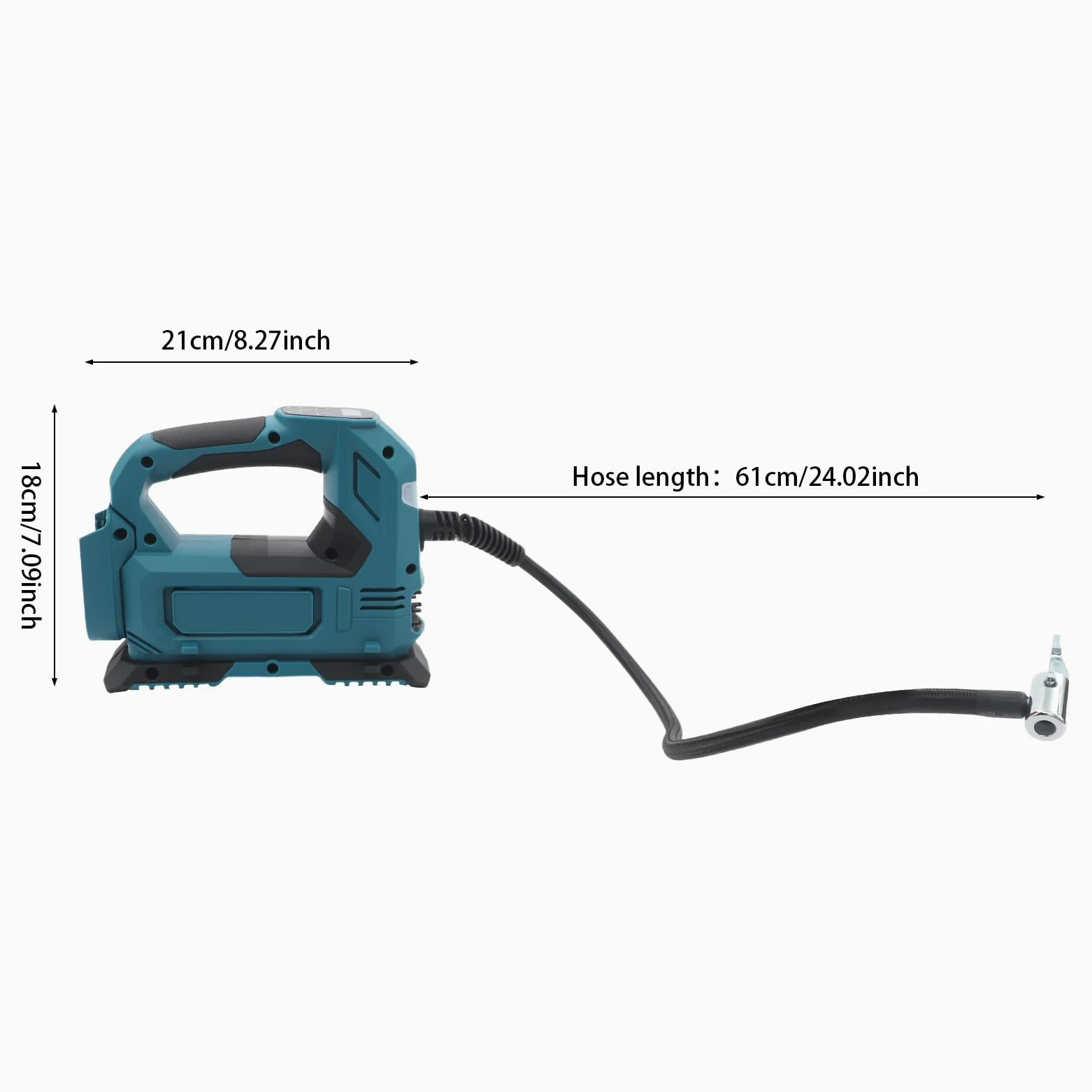 Compresor de aire inalámbrico con motor de cobre puro de 250 W, compresor de aire portátil con indicador y 4 luces LED, bomba de aire de mano inalámbrica para coches, motocicletas, bicicletas
