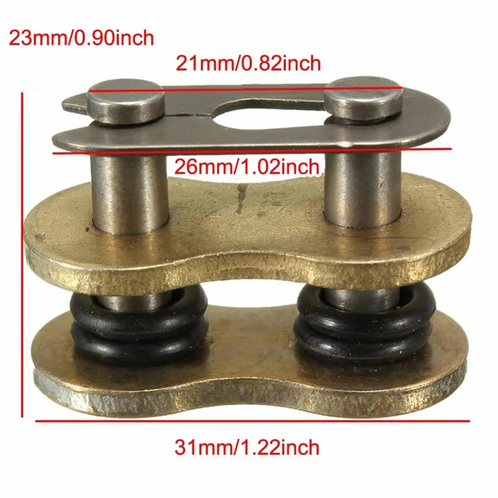 Paquete de 4 eslabones maestros de cadena de metal con sello ORing para cadenas 428 520 525 530 diseñadas para mejorar la longevidad de la cadena en motocicletas y vehículos
