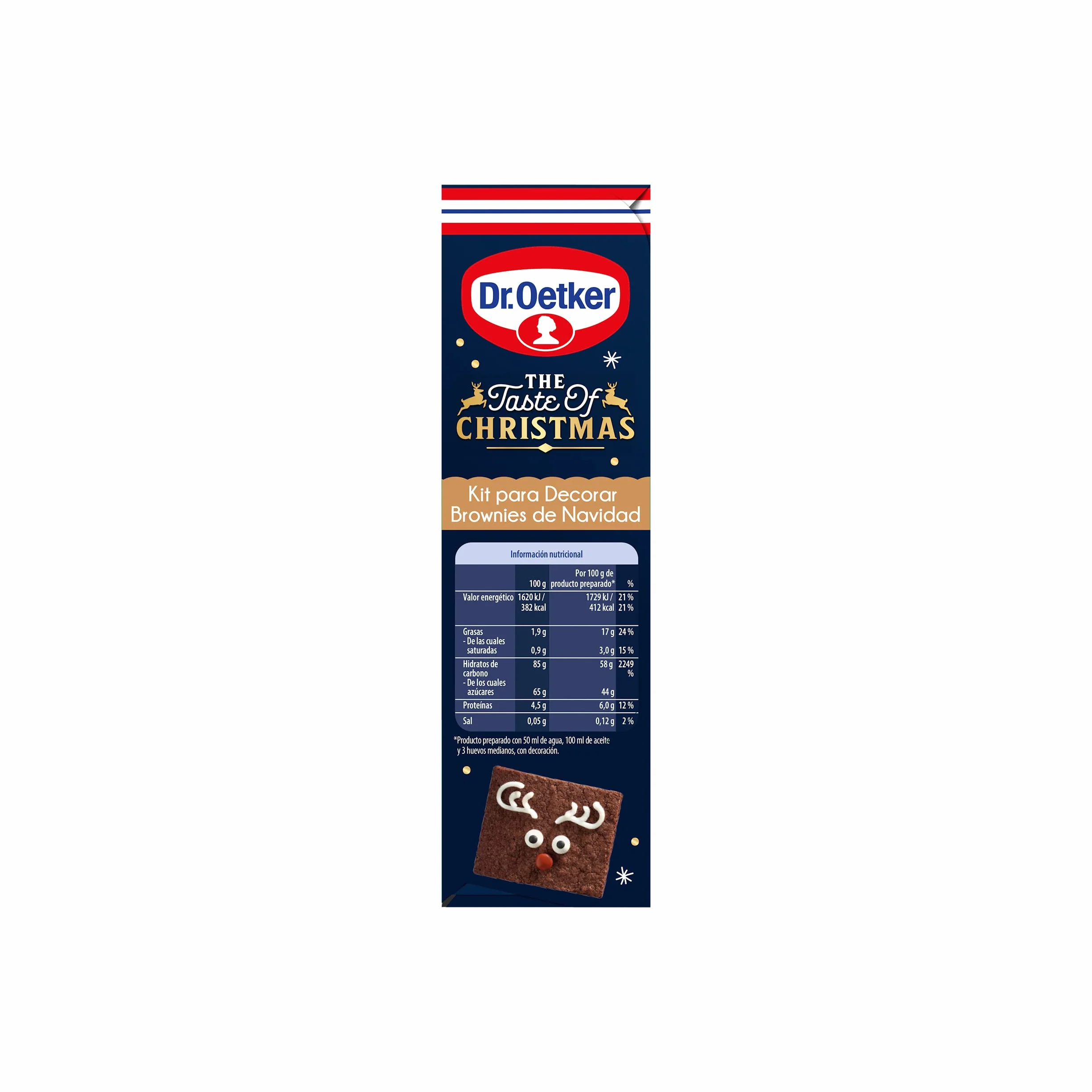 DR. OETKER Kit Brownies Navidad 513 g Intenso Sabor a Chocolate